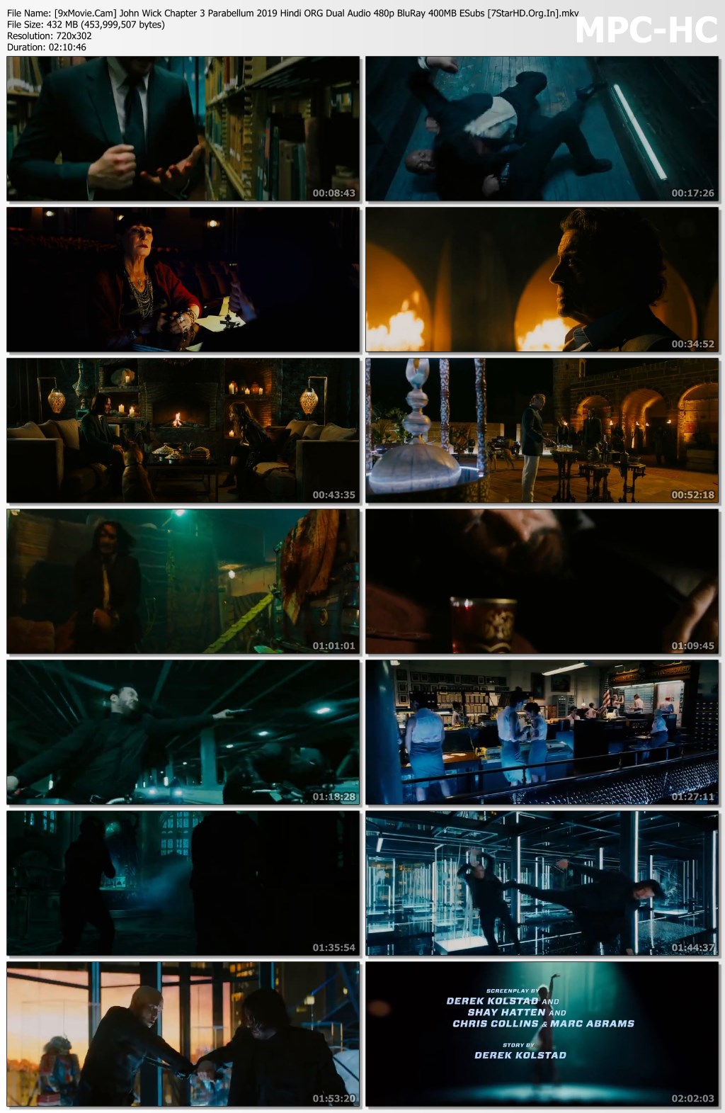 John Wick Chapter 3 Parabellum 2019 Hindi ORG Dual Audio 480p BluRay x264 400MB ESubs