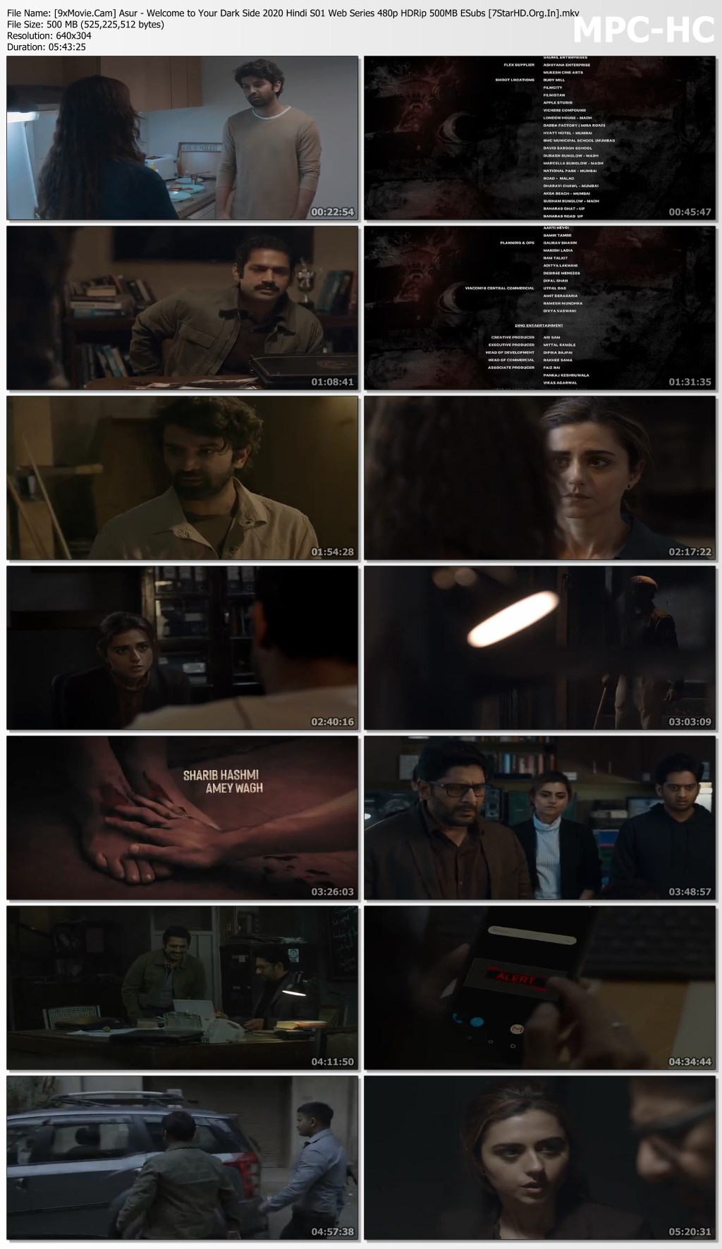 Asur - Welcome to Your Dark Side 2020 Hindi S01 Web Series 480p HDRip x264 500MB ESubs