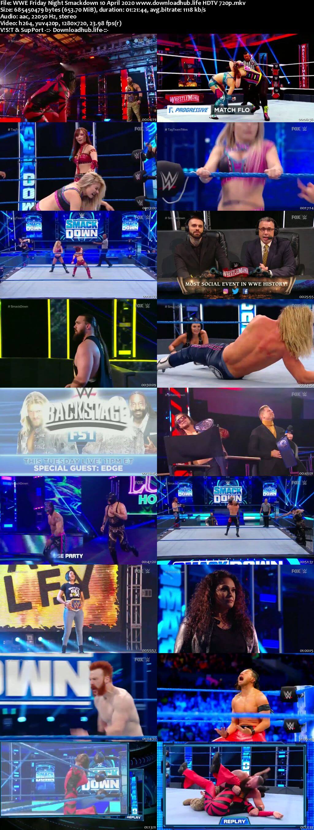 WWE Friday Night Smackdown 10th April 2020 720p 300MB HDTV 480p