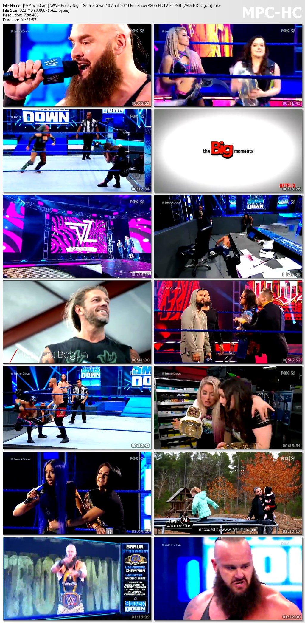 WWE Friday Night SmackDown 10 April 2020 Full Show 480p HDTV x264 300MB