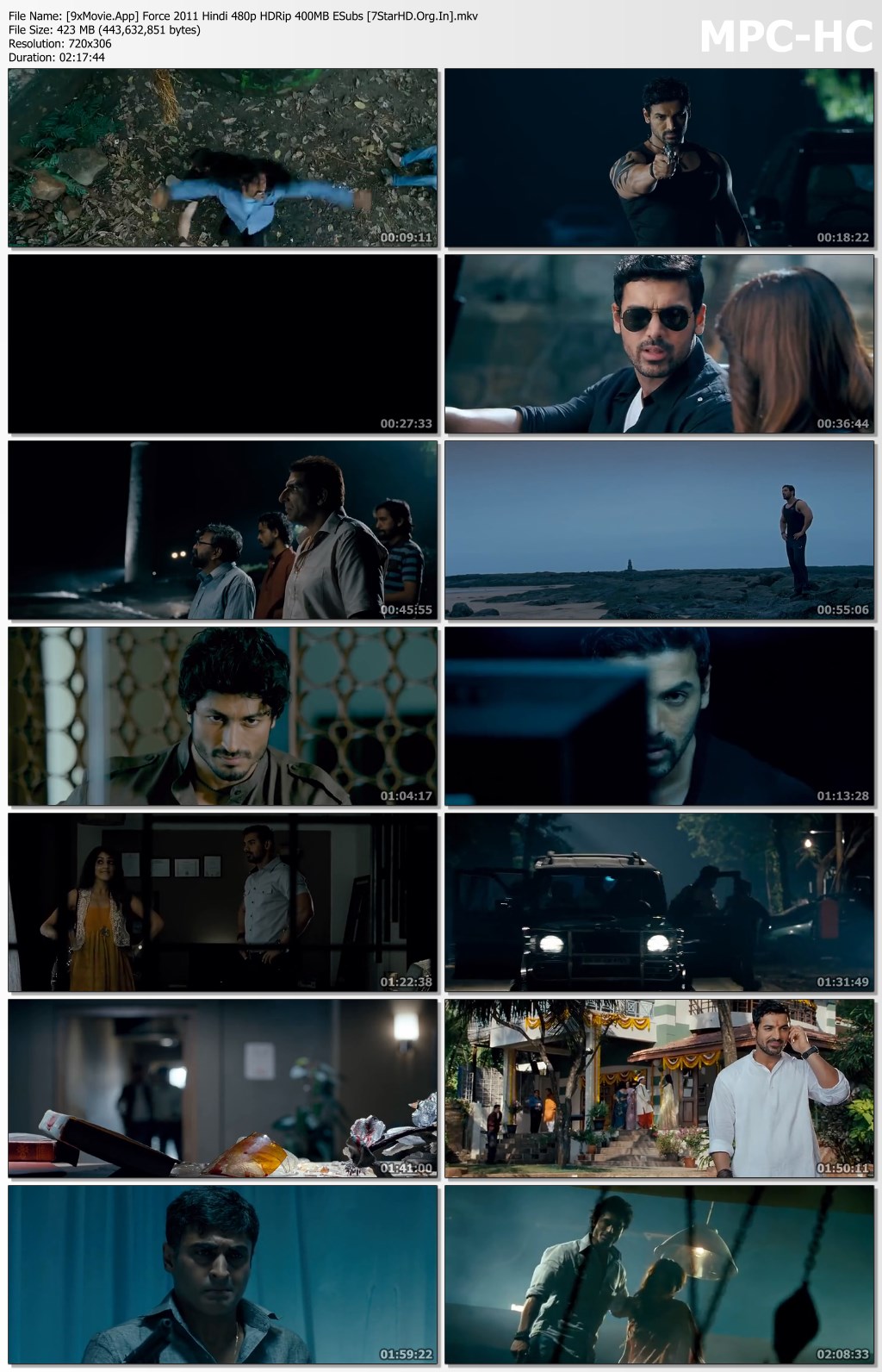 Force 2011 Hindi 480p HDRip x264 400MB ESubs