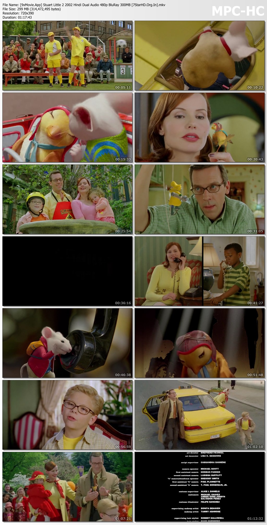 Stuart Little 2 2002 Hindi Dual Audio 480p BluRay x264 300MB