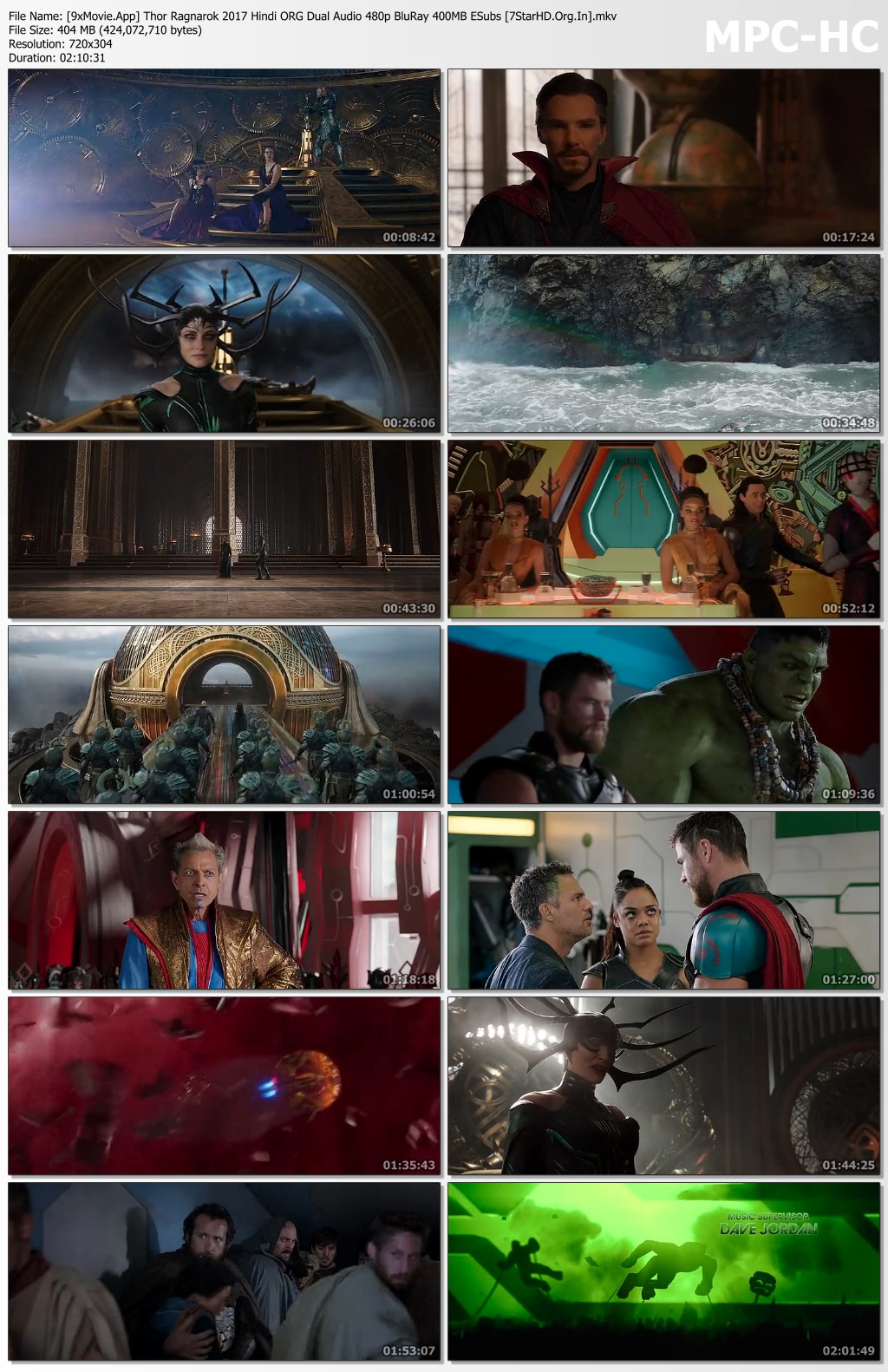 Thor Ragnarok 2017 Hindi ORG Dual Audio 480p BluRay x264 400MB ESubs