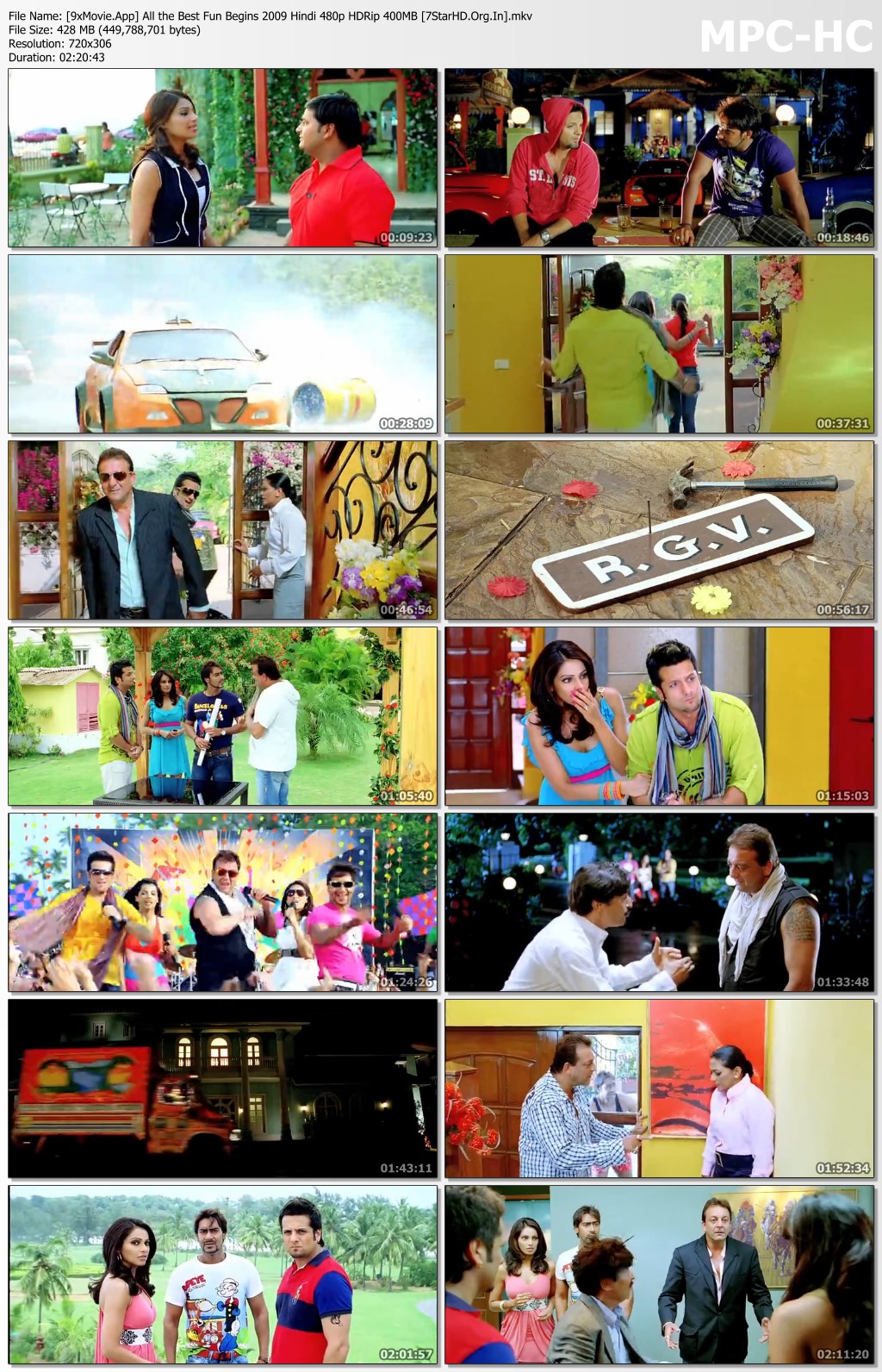 All the Best Fun Begins 2009 Hindi 480p HDRip x264 400MB