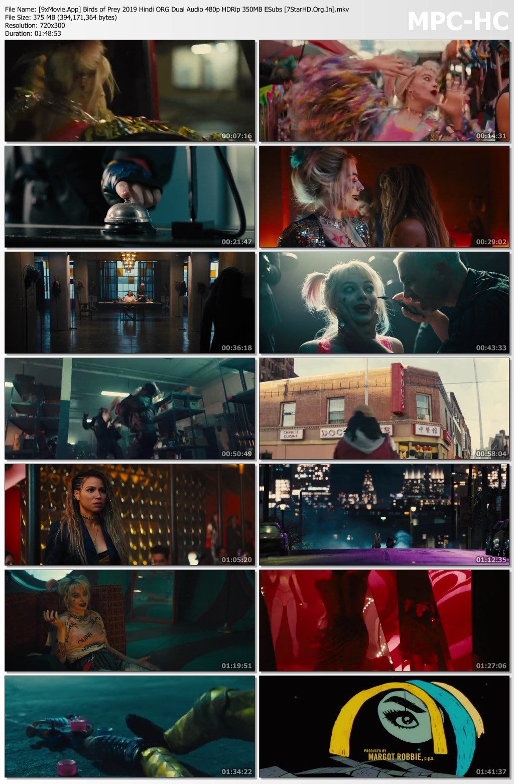 Birds of Prey 2019 Hindi ORG Dual Audio 480p HDRip x264 350MB ESubs