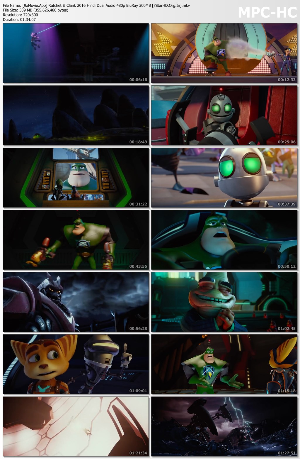 Ratchet & Clank 2016 Hindi Dual Audio 480p BluRay x264 300MB