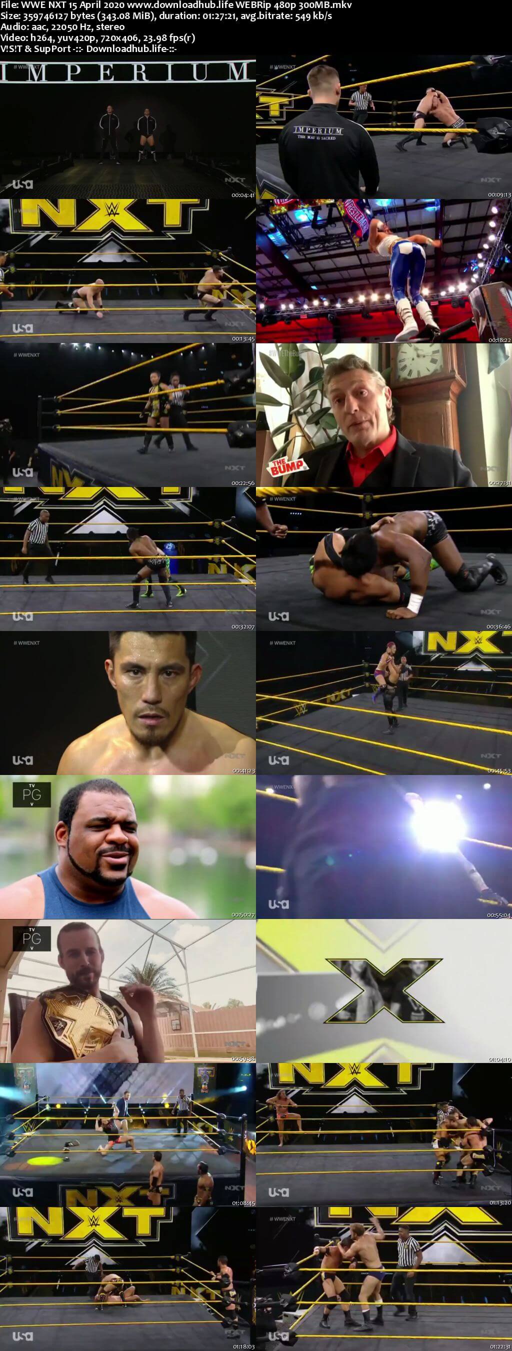 WWE NXT 15th April 2020 300MB HDTV 480p