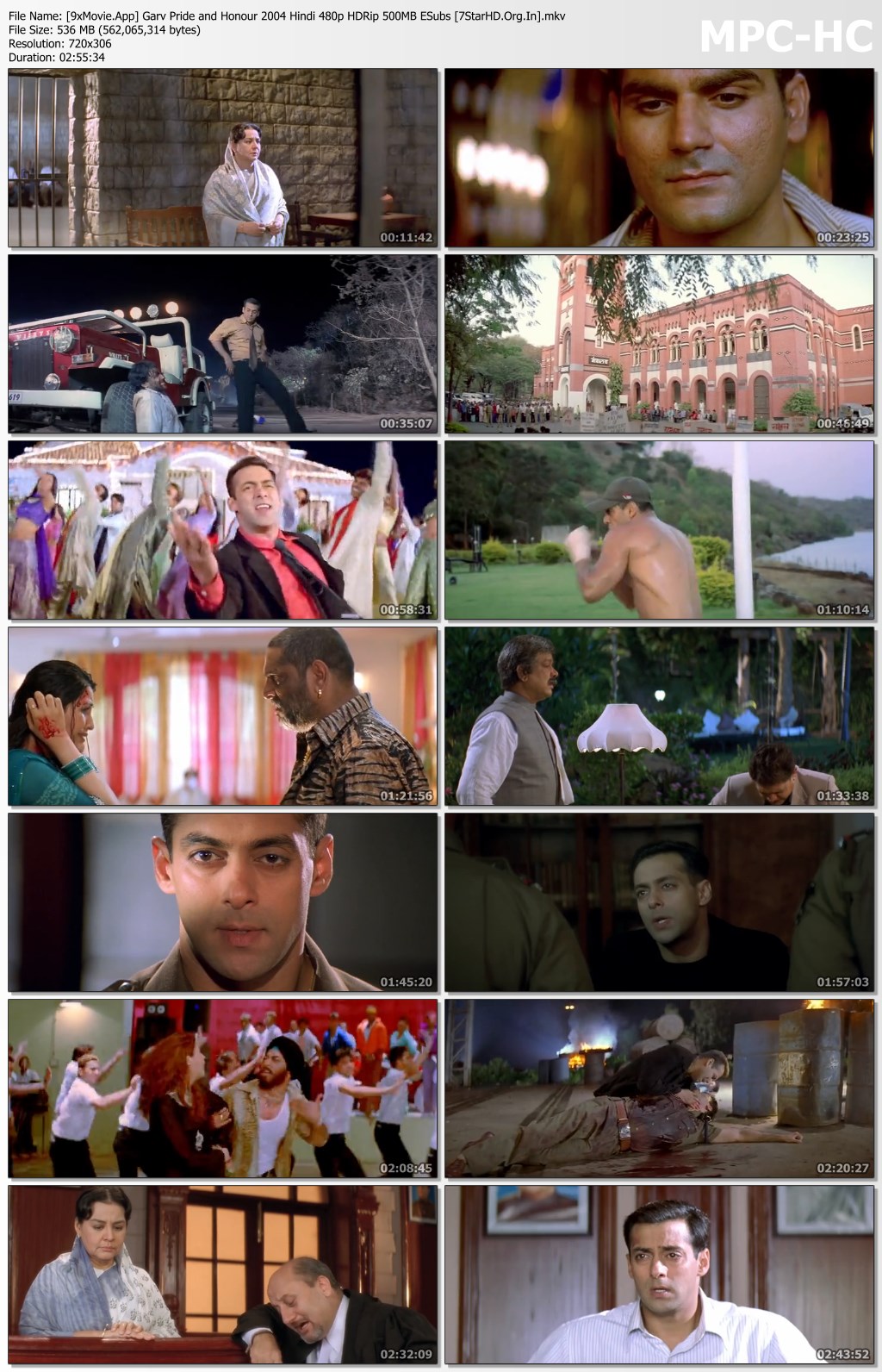 Garv Pride and Honour 2004 Hindi 480p HDRip x264 500MB ESubs