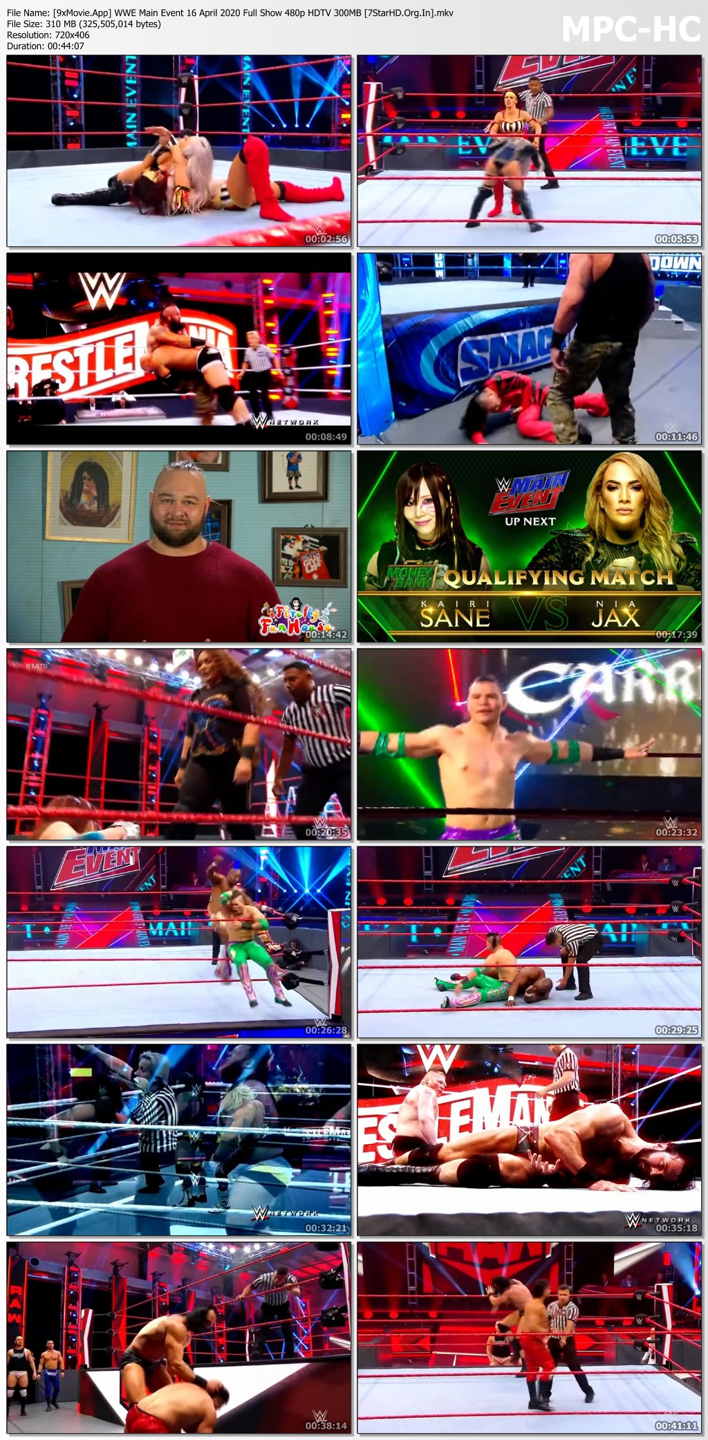 WWE Main Event 16 April 2020 Full Show 480p HDTV x264 300MB