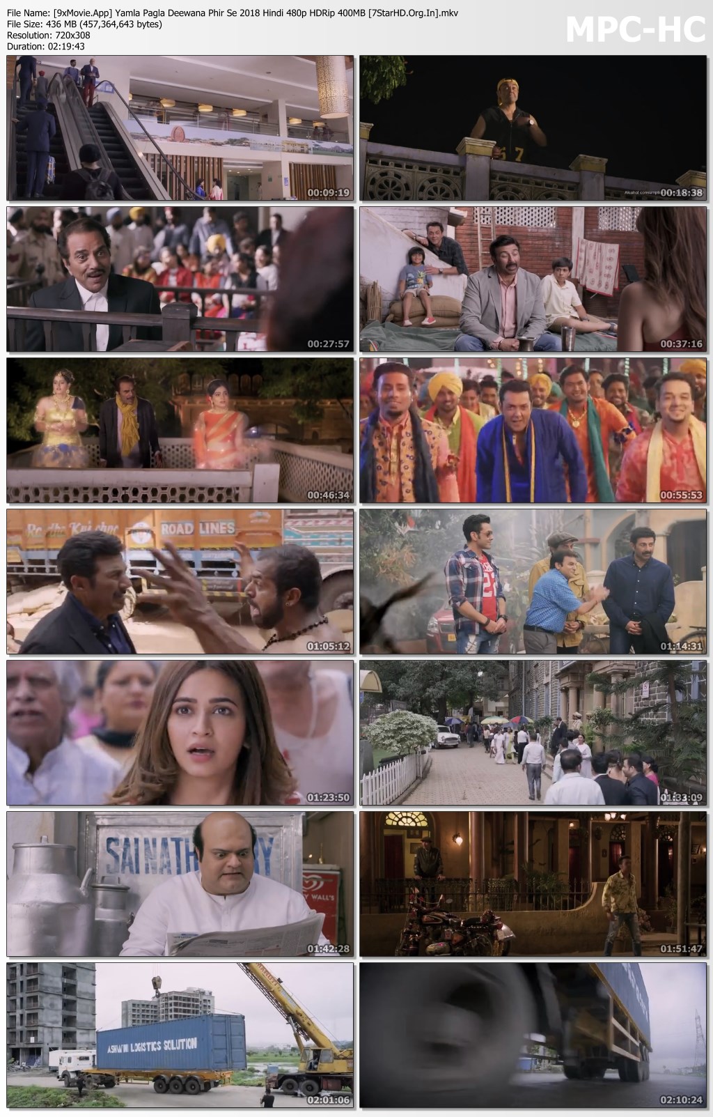 Yamla Pagla Deewana Phir Se 2018 Hindi 480p HDRip x264 400MB