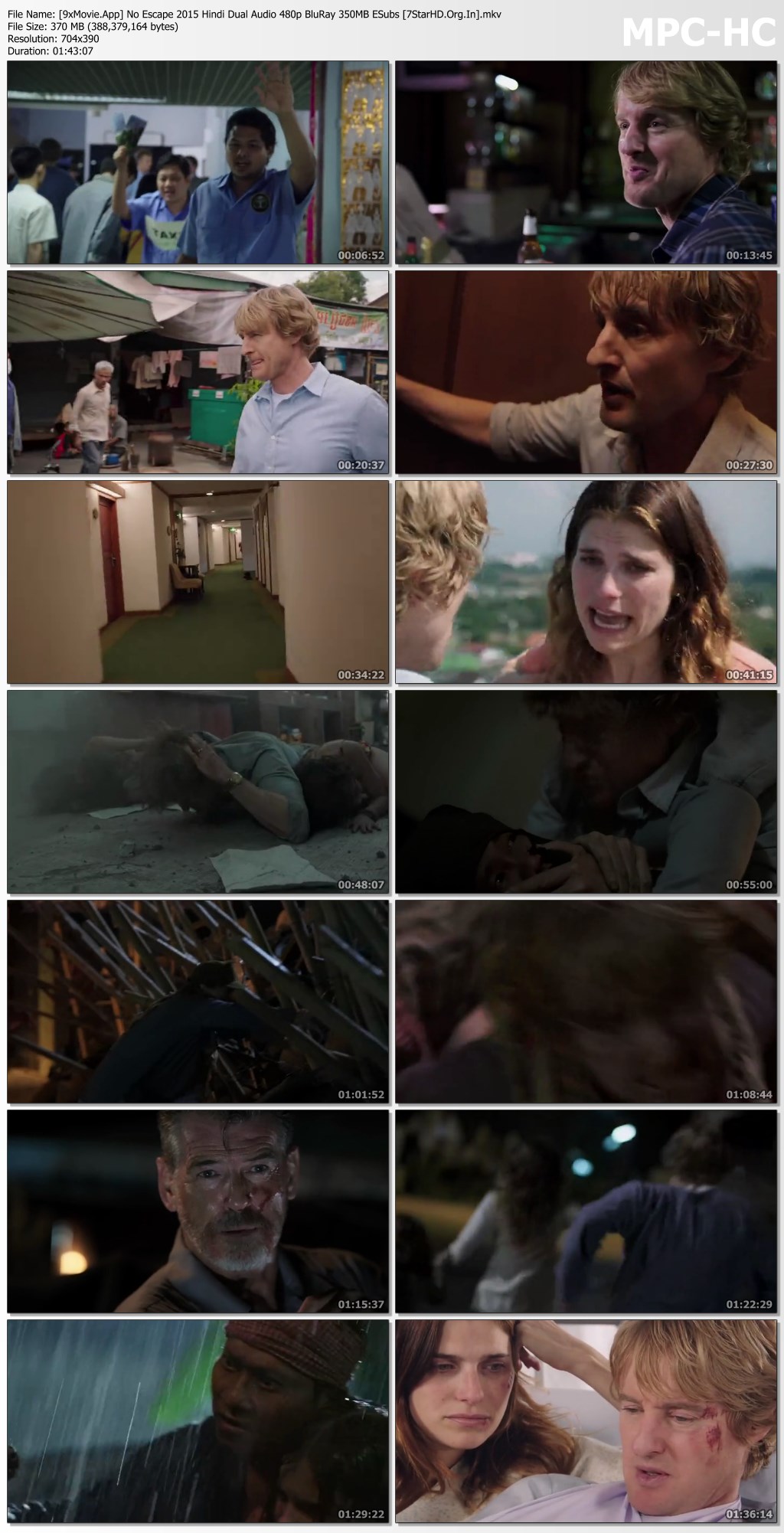 No Escape 2015 Hindi Dual Audio 480p BluRay x264 350MB ESubs