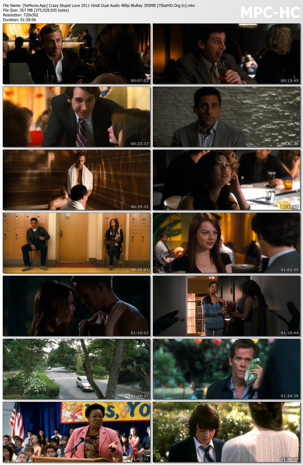 Crazy Stupid Love 2011 Hindi Dual Audio 480p BluRay x264 350MB