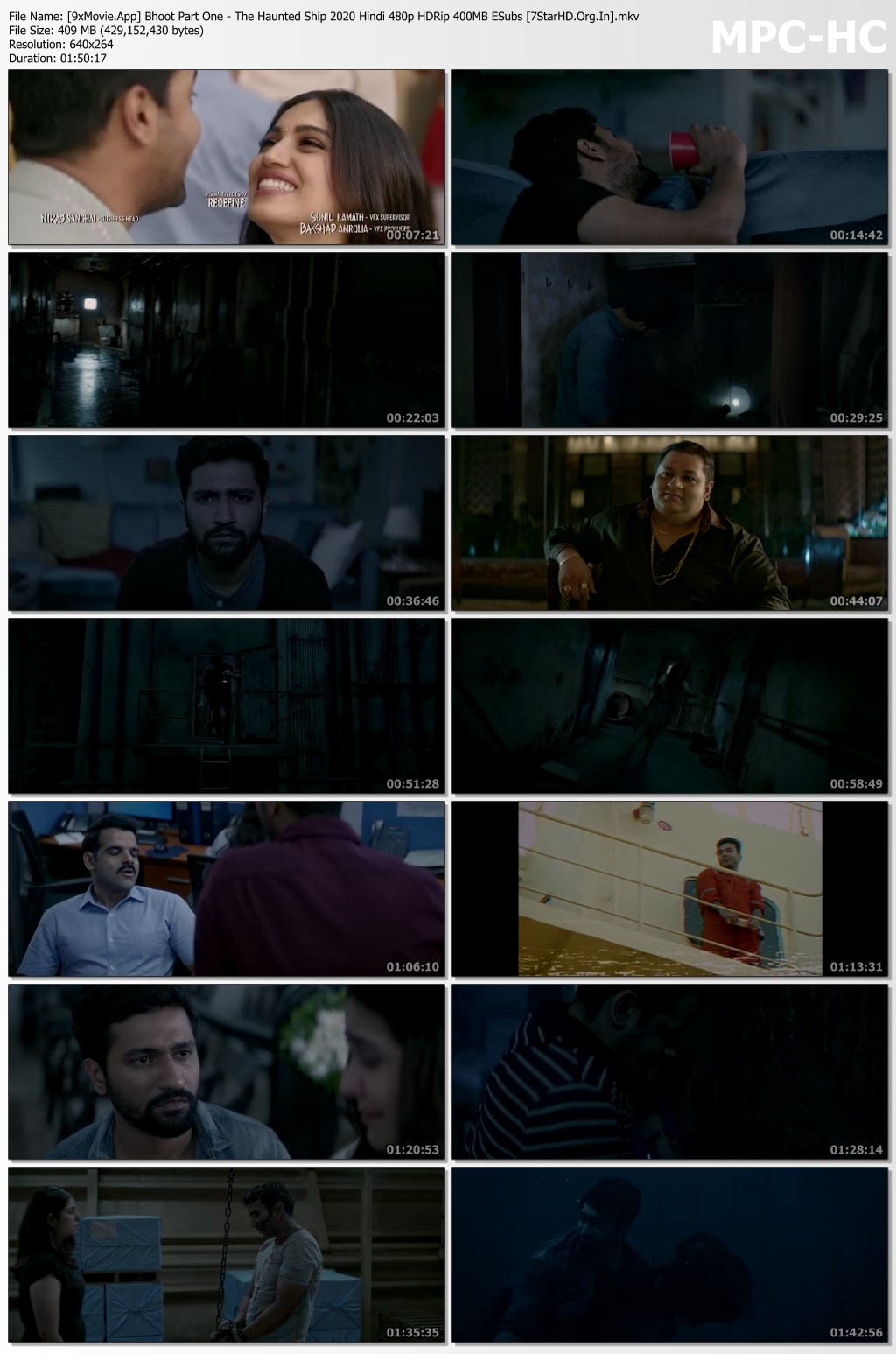 Bhoot Part One - The Haunted Ship 2020 Hindi 480p HDRip x264 400MB ESubs