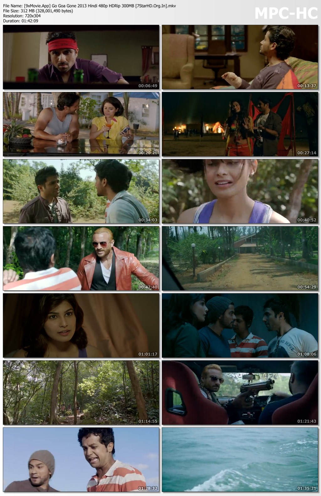 Go Goa Gone 2013 Hindi 480p HDRip x264 300MB