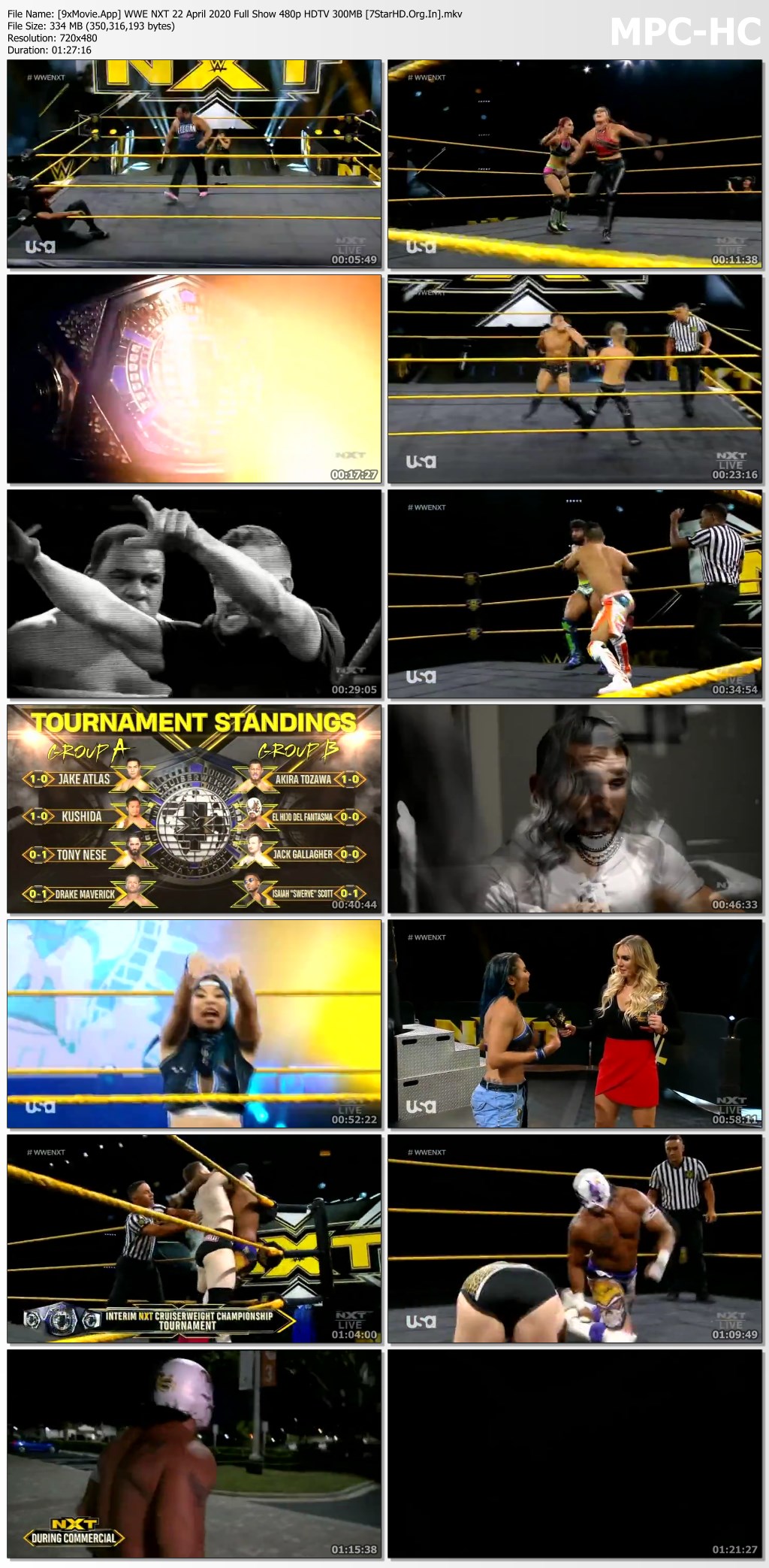 WWE NXT 22 April 2020 Full Show 480p HDTV x264 300MB