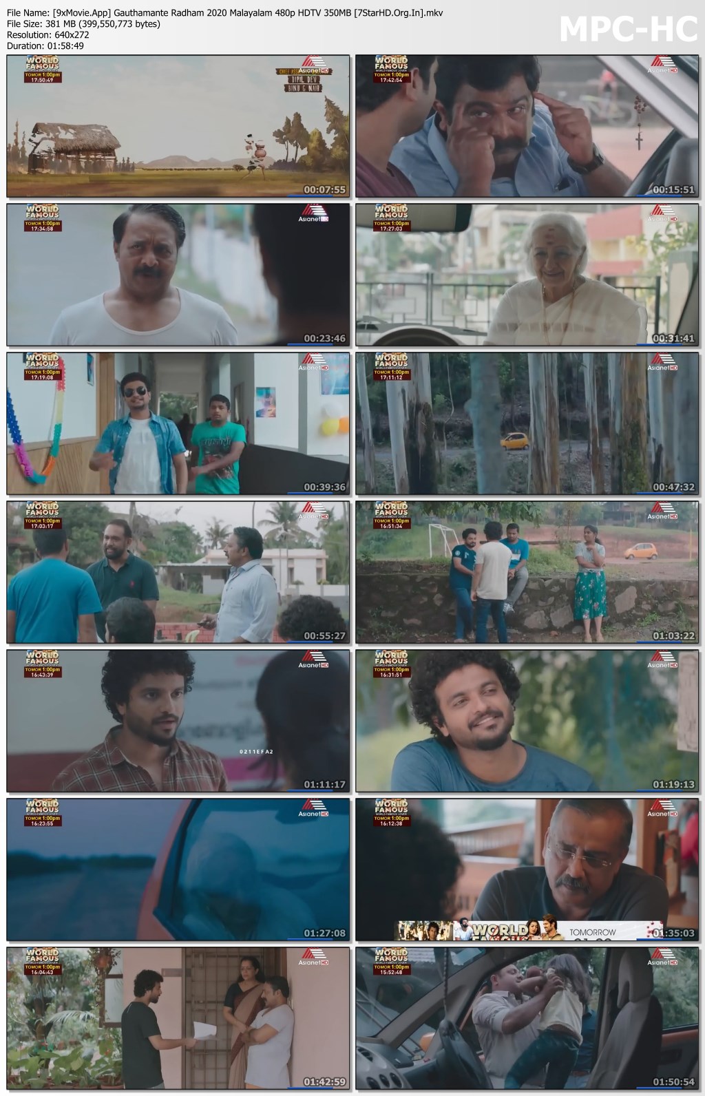 Gauthamante Radham 2020 Malayalam 480p HDTV x264 350MB