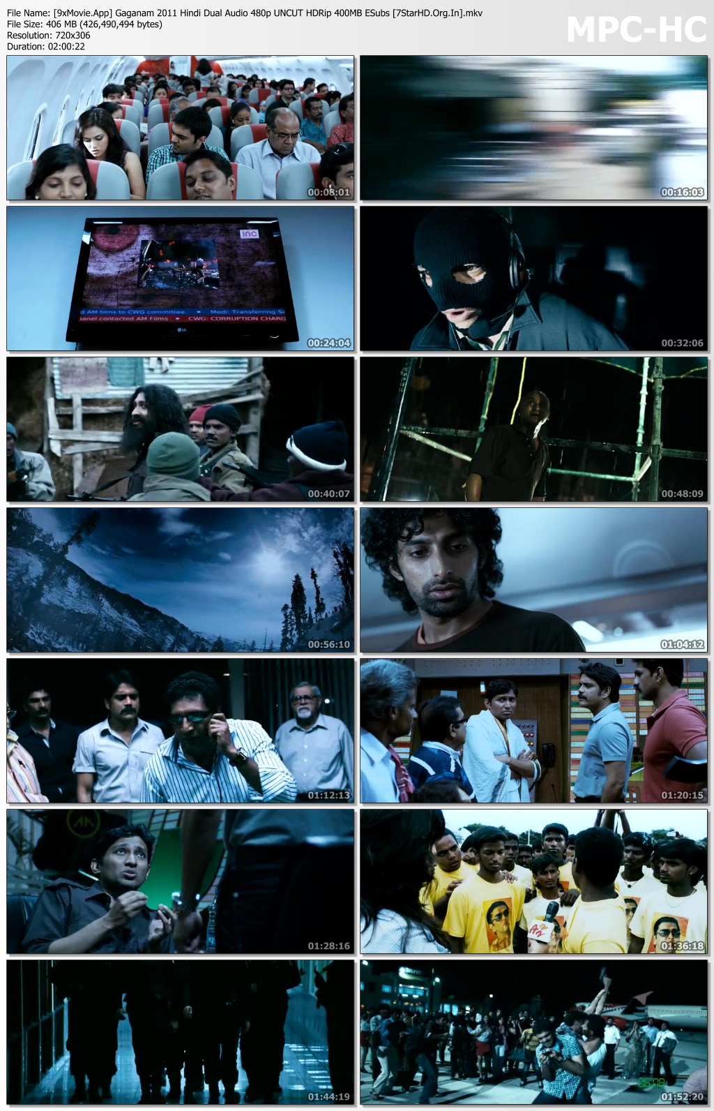 Gaganam 2011 Hindi Dual Audio 480p UNCUT HDRip x264 400MB ESubs