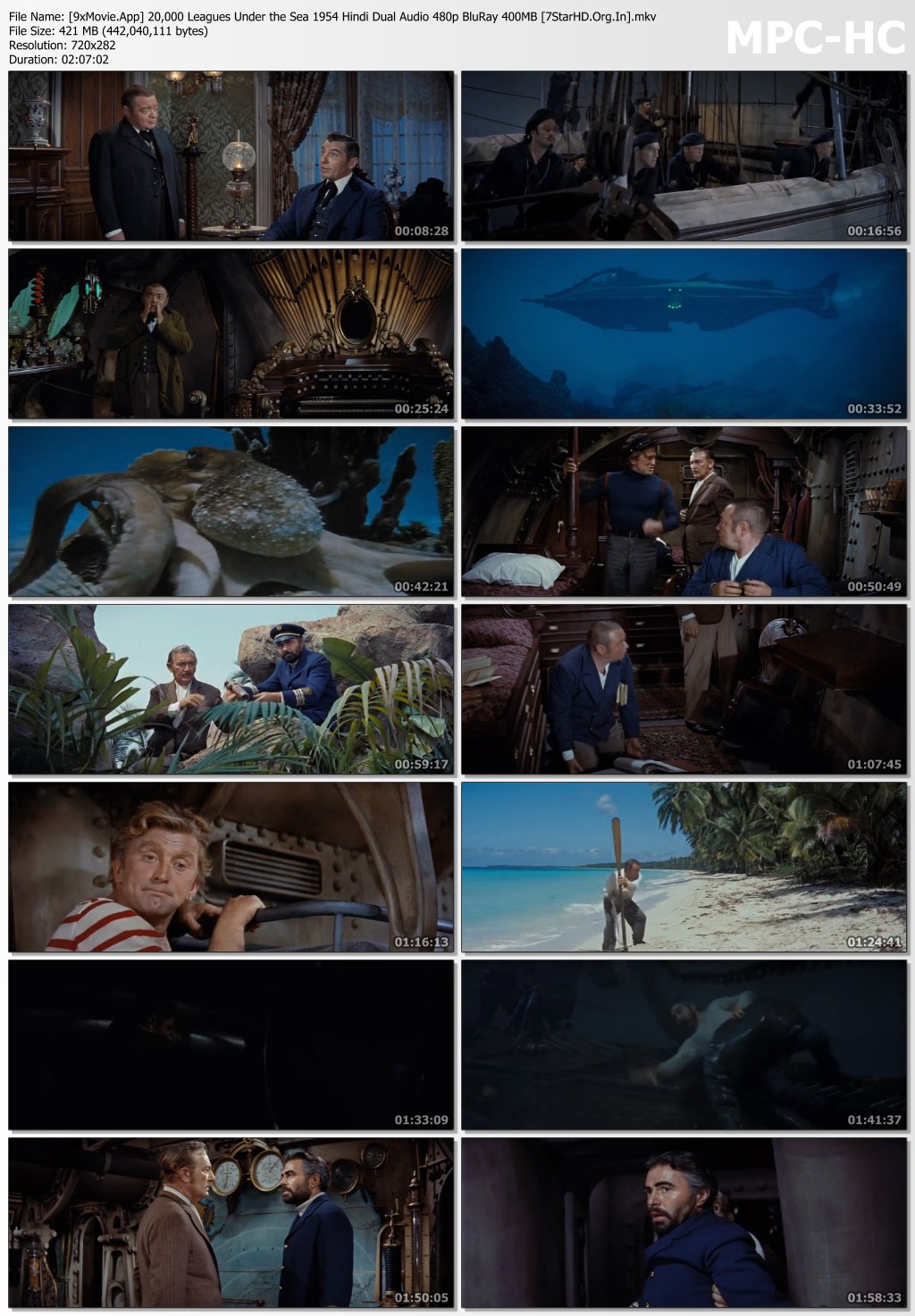 20,000 Leagues Under the Sea 1954 Hindi Dual Audio 480p BluRay x264 400MB