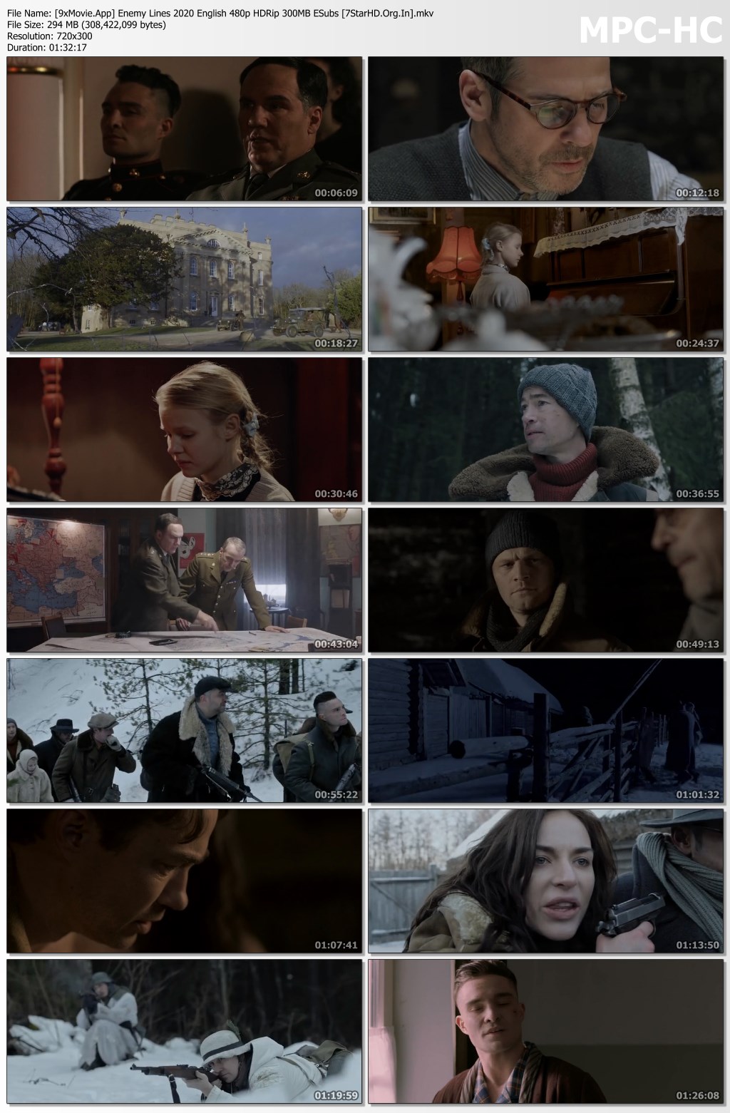 Enemy Lines 2020 English 480p HDRip x264 300MB ESubs