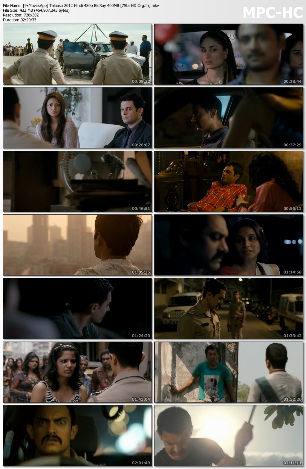 Talaash 2012 Hindi 480p BluRay x264 400MB