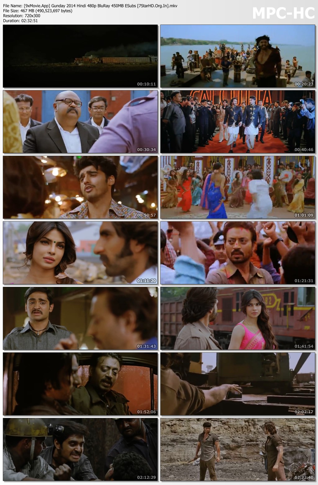 Gunday 2014 Hindi 480p BluRay x264 450MB ESubs