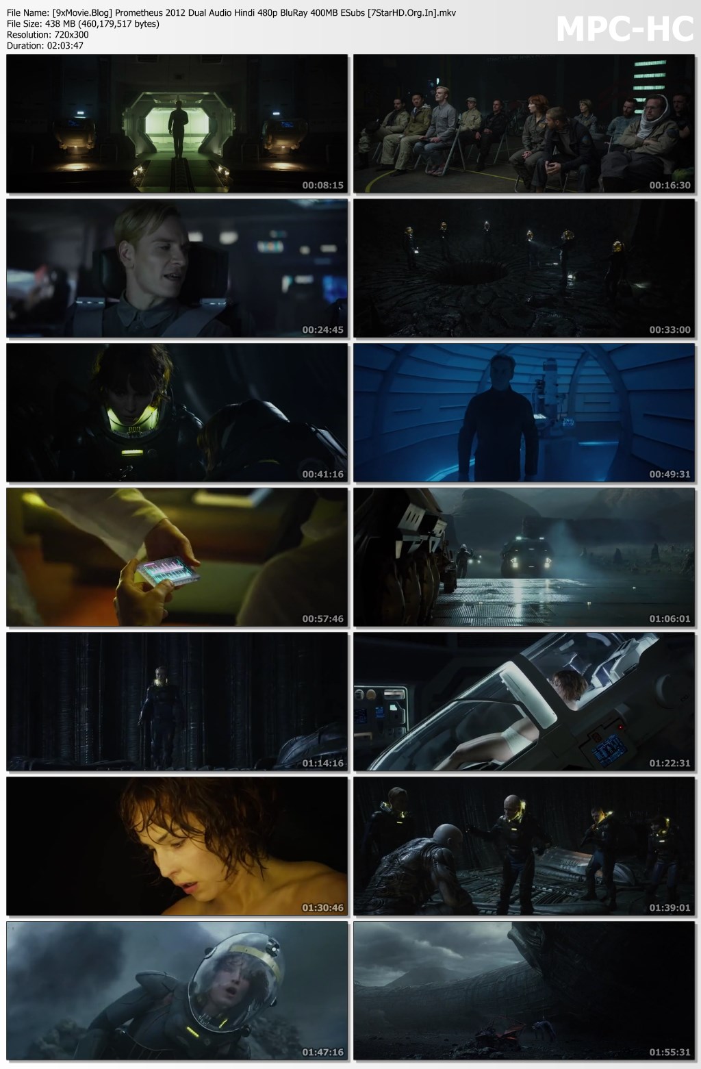 Prometheus 2012 Dual Audio Hindi 480p BluRay x264 400MB ESubs