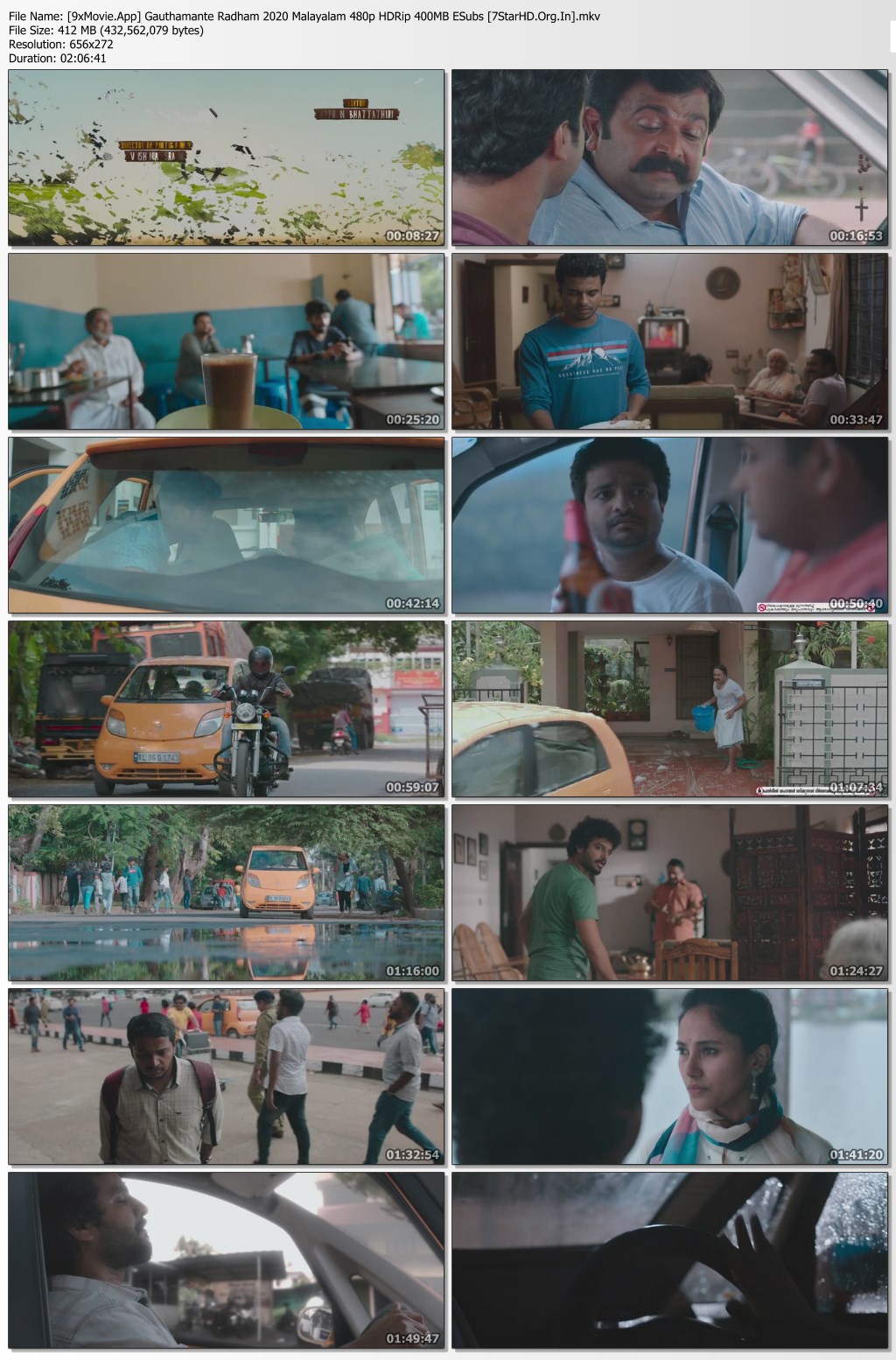 Gauthamante Radham 2020 Malayalam 480p HDRip x264 400MB ESubs