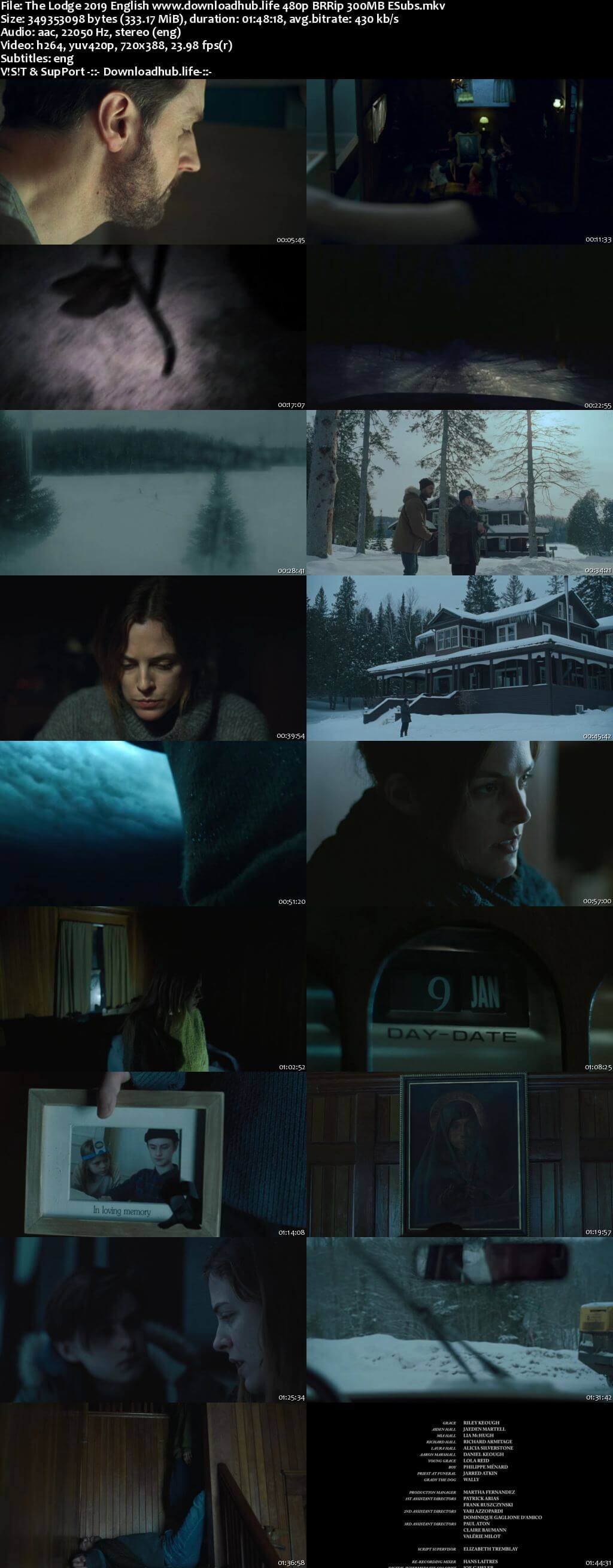 The Lodge 2019 English 300MB BRRip 480p ESubs