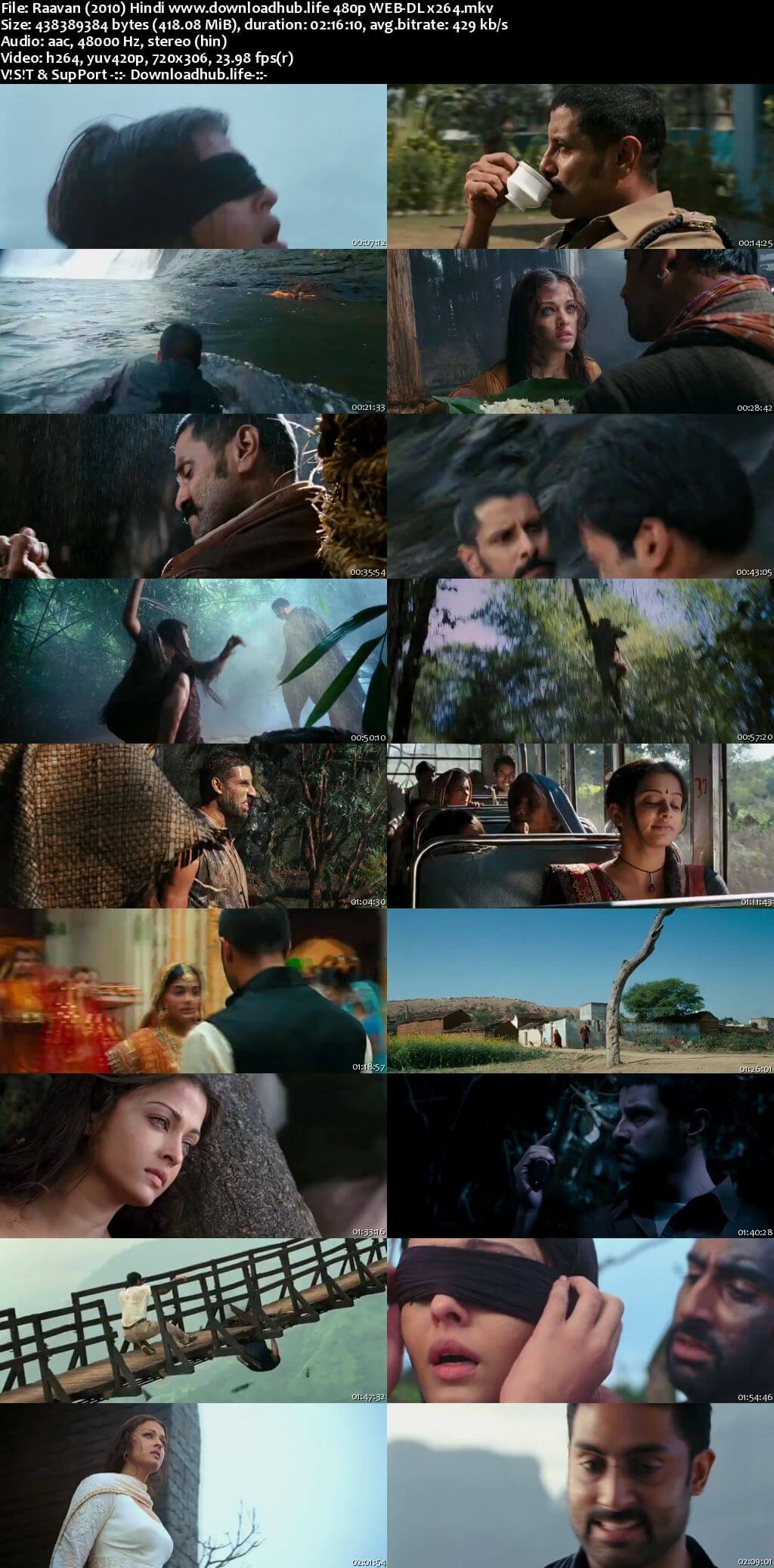 Raavan 2010 Hindi 400MB HDRip 480p