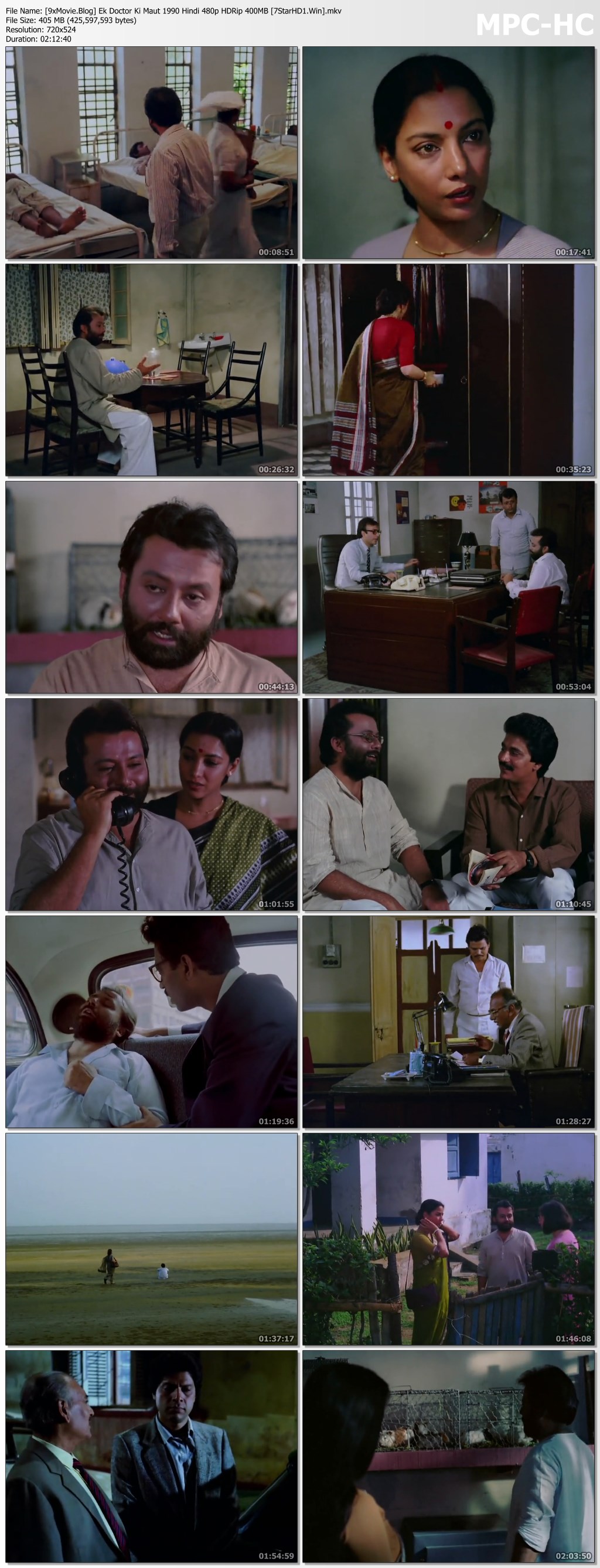 Ek Doctor Ki Maut 1990 Hindi 480p HDRip x264 400MB