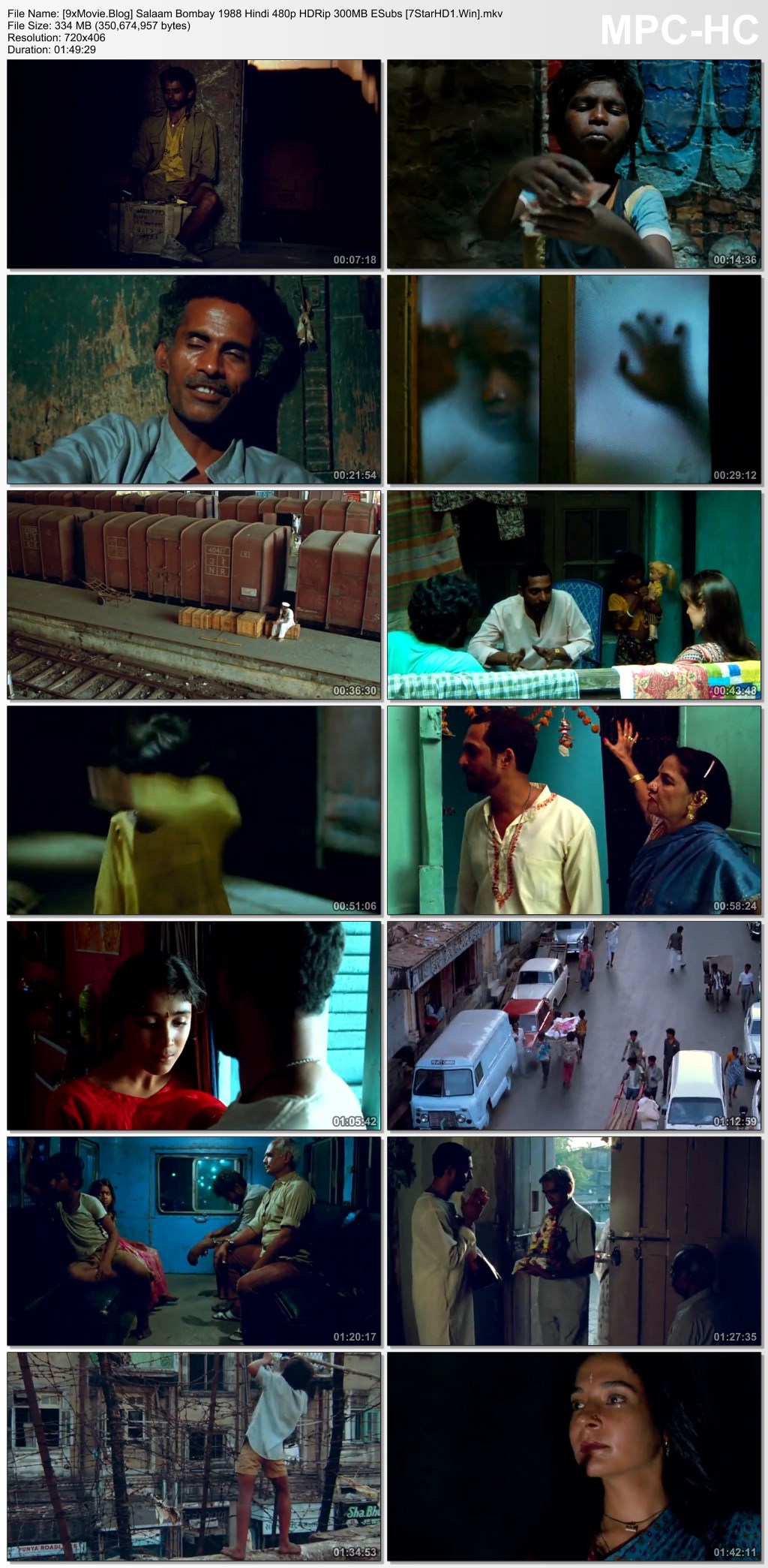 Salaam Bombay 1988 Hindi 480p HDRip x264 300MB ESubs