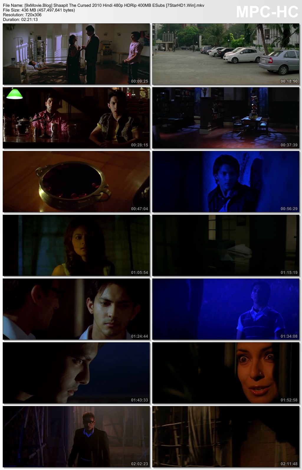 Shaapit The Cursed 2010 Hindi 480p HDRip x264 400MB ESubs