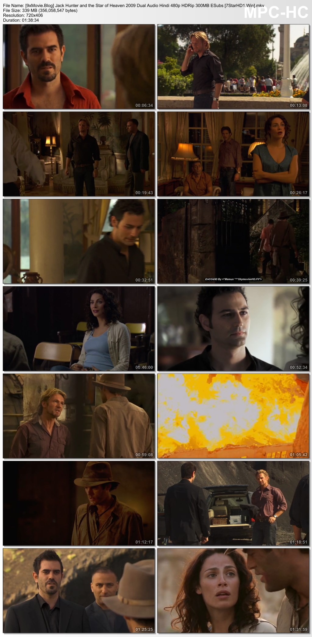 Jack Hunter and the Star of Heaven 2009 Dual Audio Hindi 480p HDRip x264 300MB ESubs