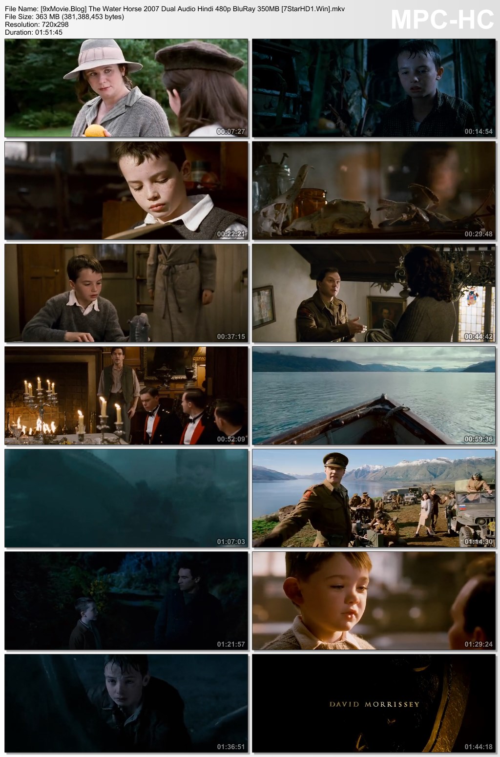 The Water Horse 2007 Dual Audio Hindi 480p BluRay x264 350MB