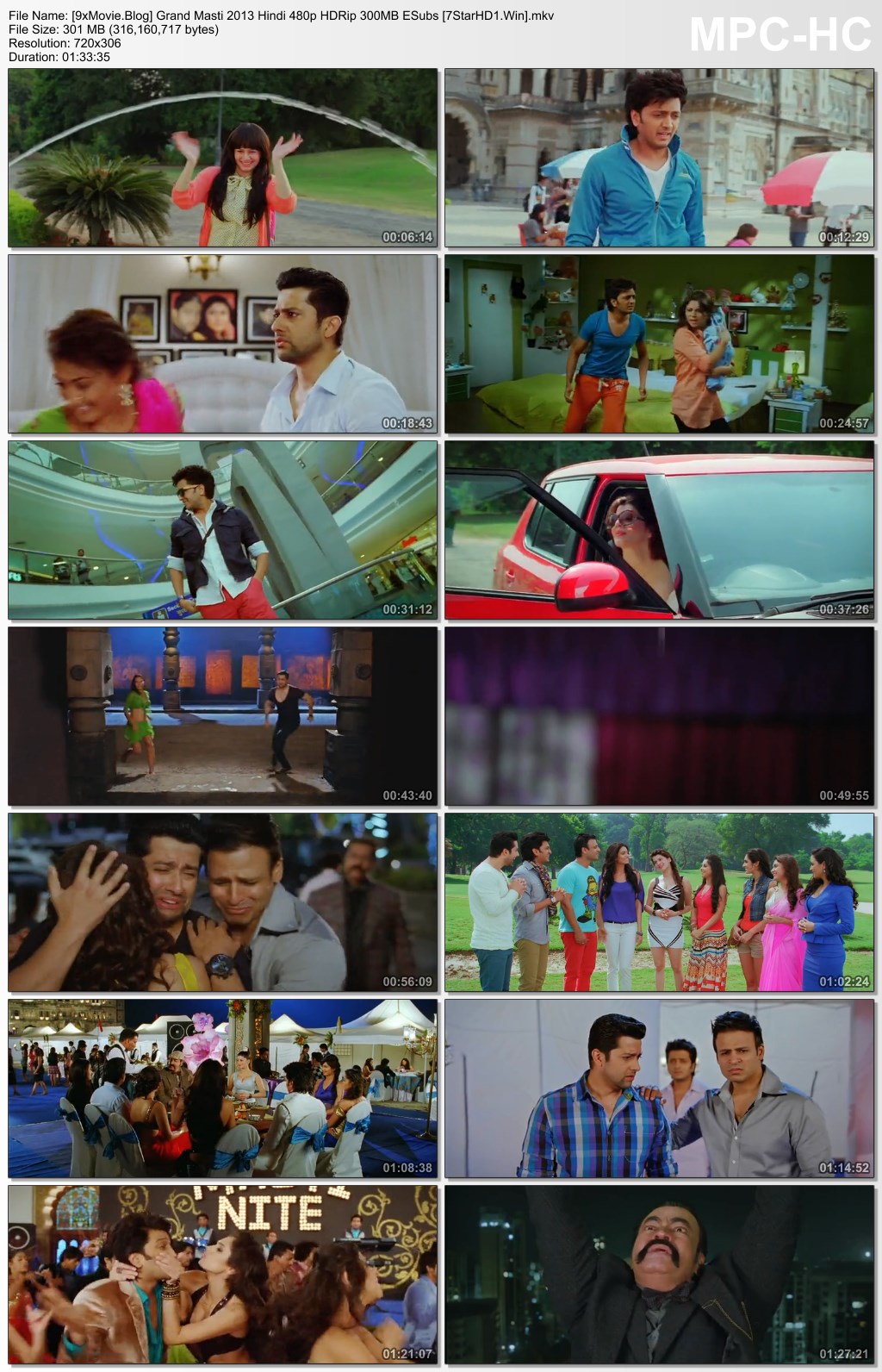 Grand Masti 2013 Hindi 480p HDRip x264 300MB ESubs