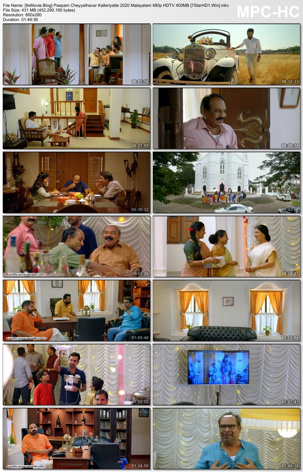 Paapam Cheyyathavar Kalleriyatte 2020 Malayalam 480p HDTV x264 400MB