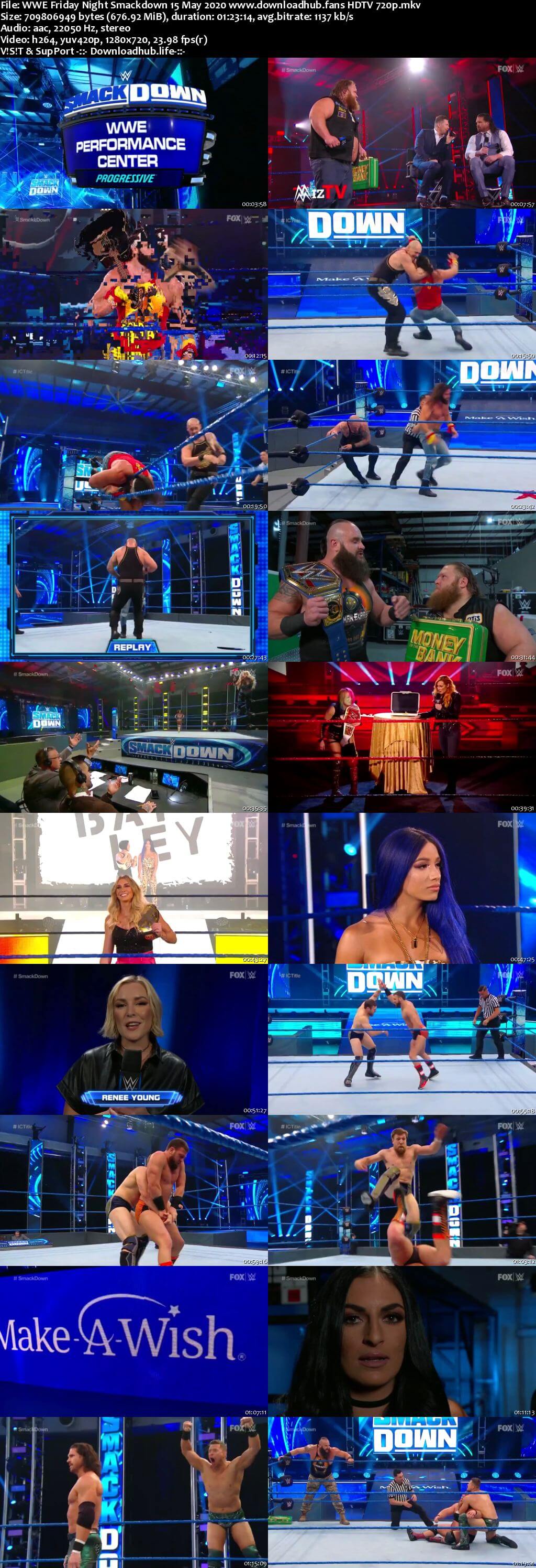 WWE Friday Night Smackdown 15th May 2020 720p 300MB HDTV 480p