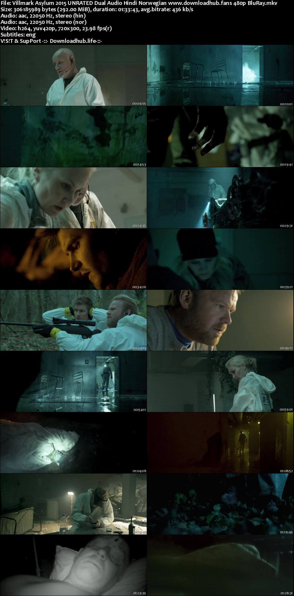 Villmark Asylum 2015 Hindi Dual Audio 280MB UNRATED BluRay 480p ESubs