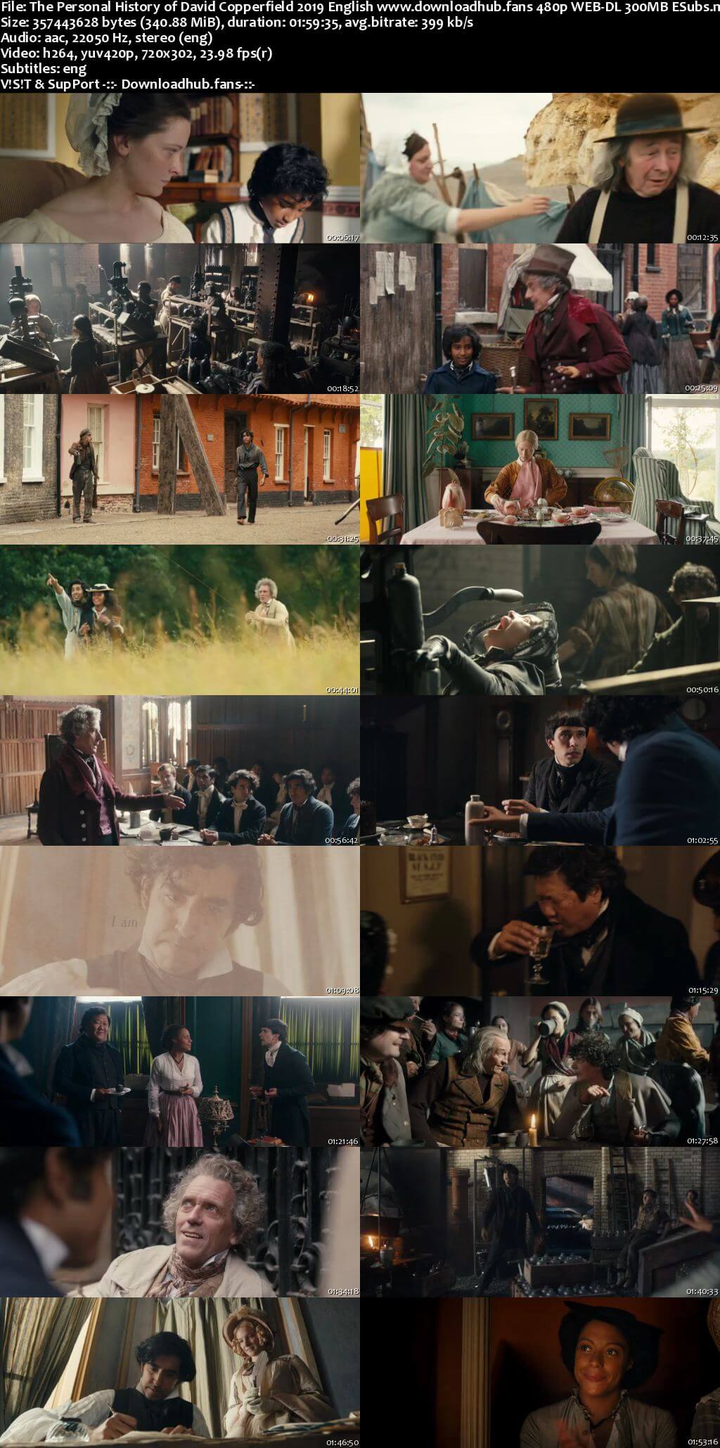 The Personal History of David Copperfield 2019 English 300MB Web-DL 480p ESubs