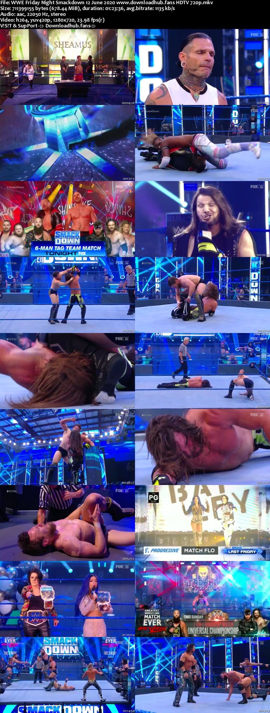 WWE Friday Night Smackdown 12th June 2020 720p 300MB HDTV 480p