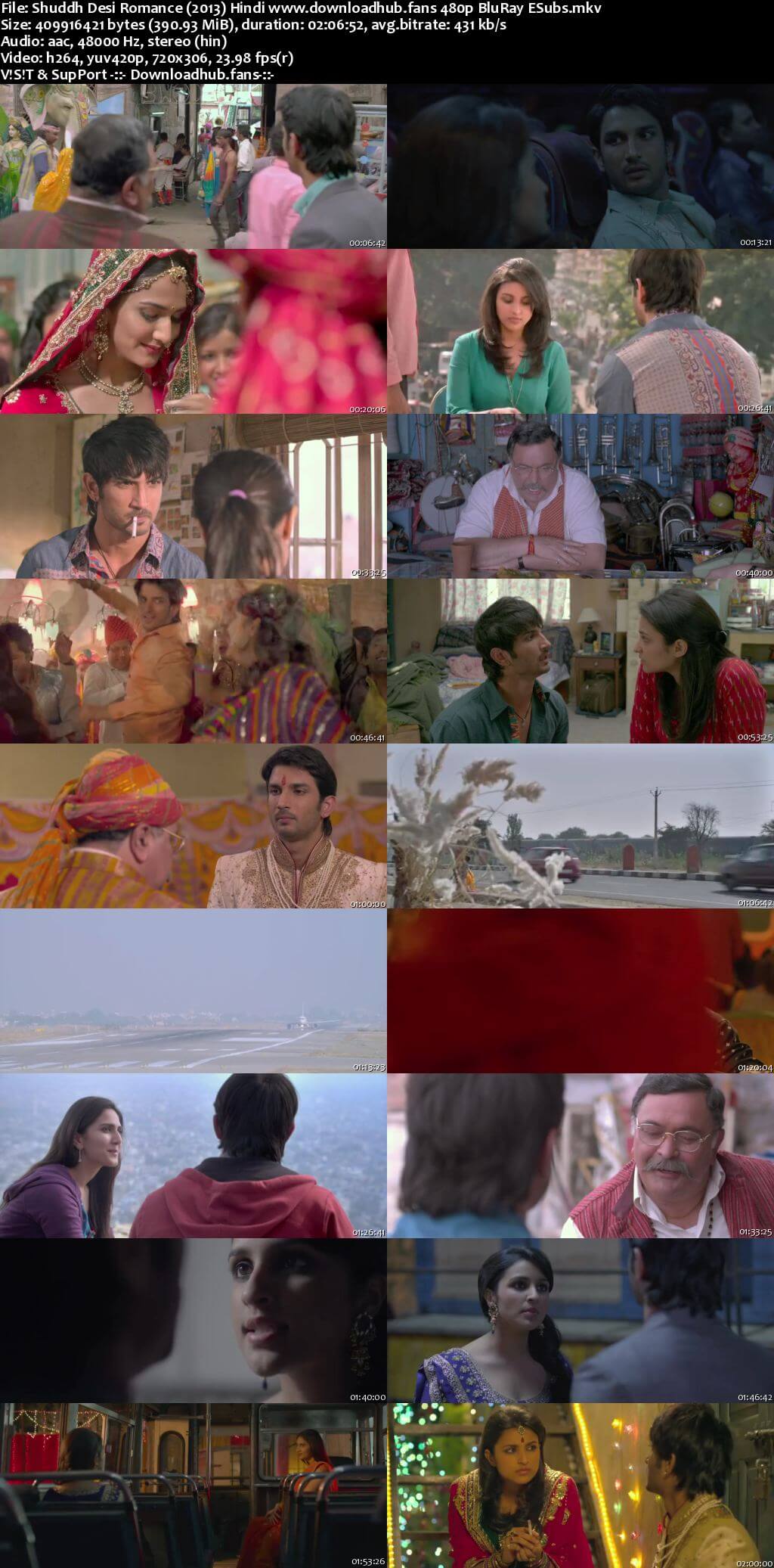 Shuddh Desi Romance 2013 Hindi 350MB BluRay 480p ESubs
