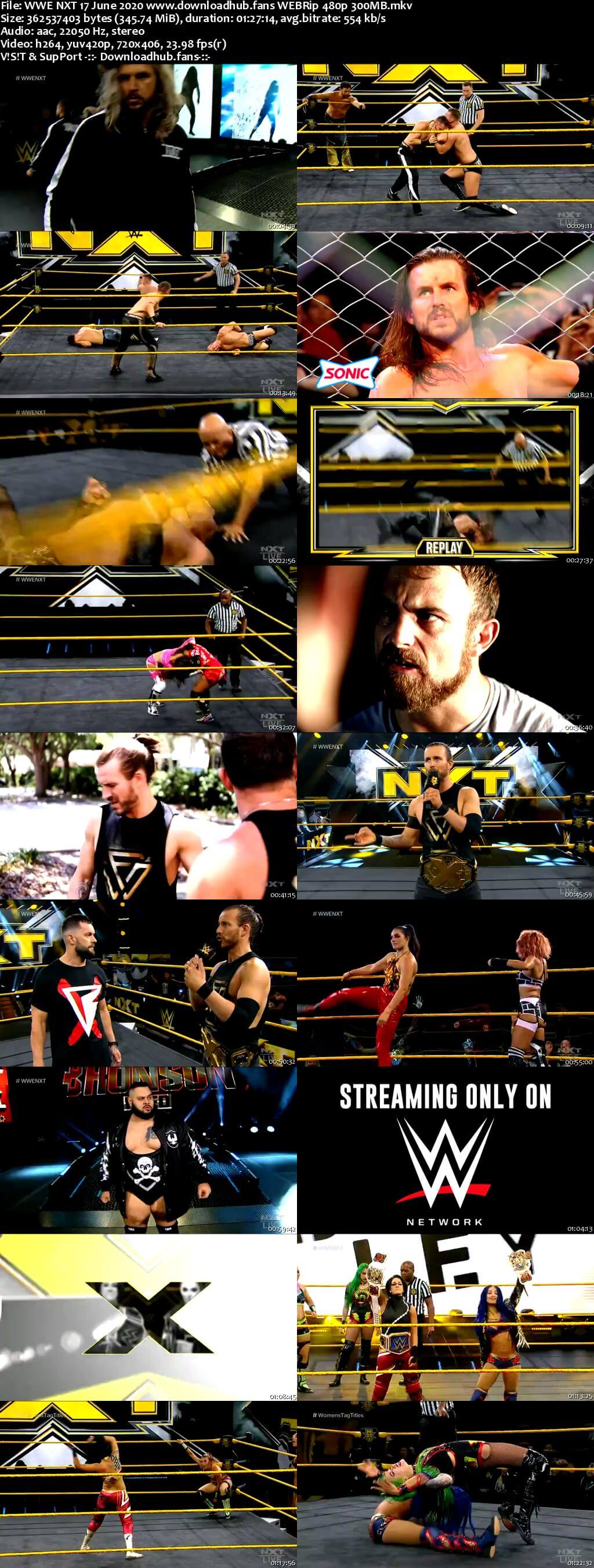 WWE NXT 17th June 2020 350MB HDTV 480p