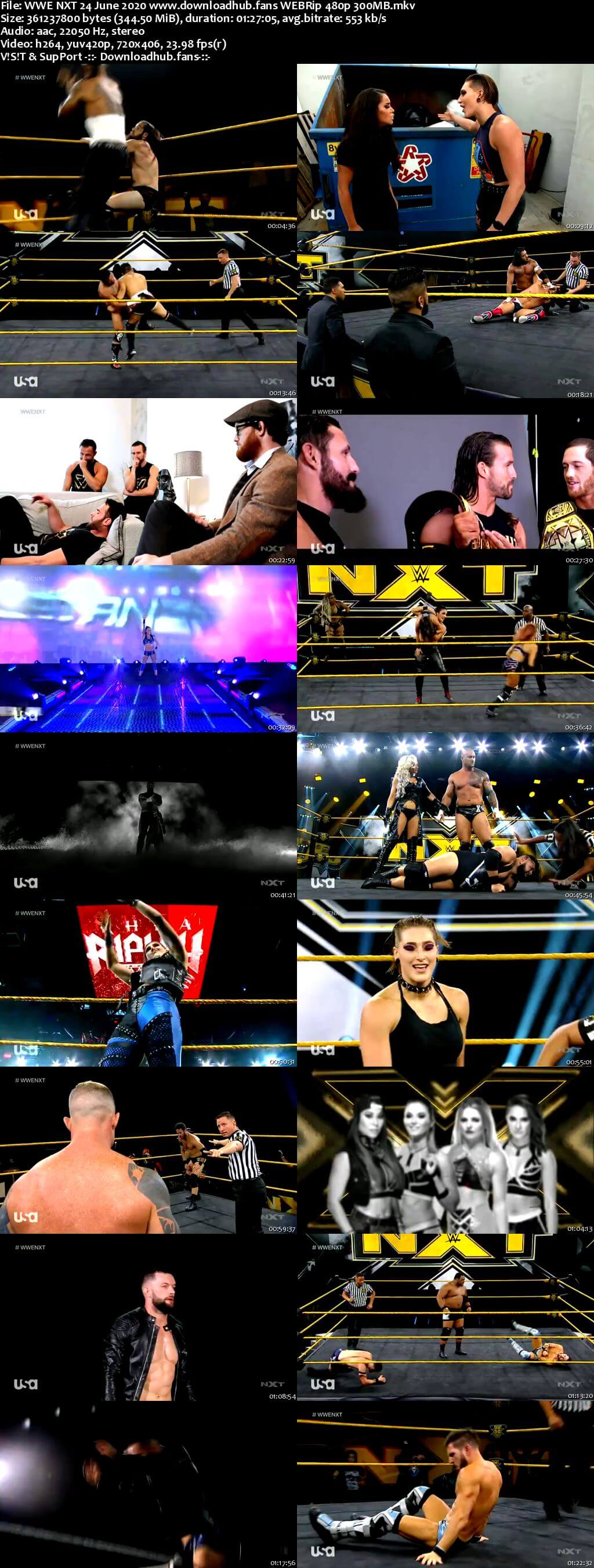 WWE NXT 24th June 2020 350MB HDTV 480p