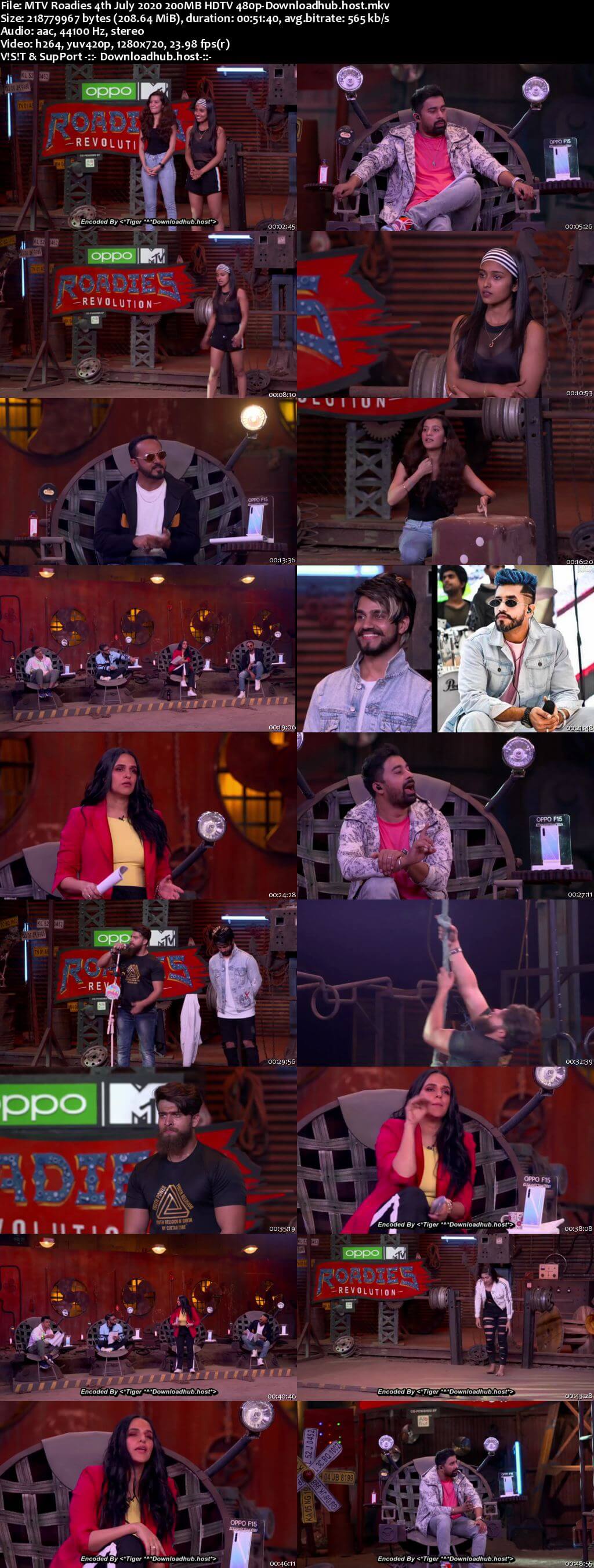 MTV Roadies 4th July 2020 200MB HDTV 480p