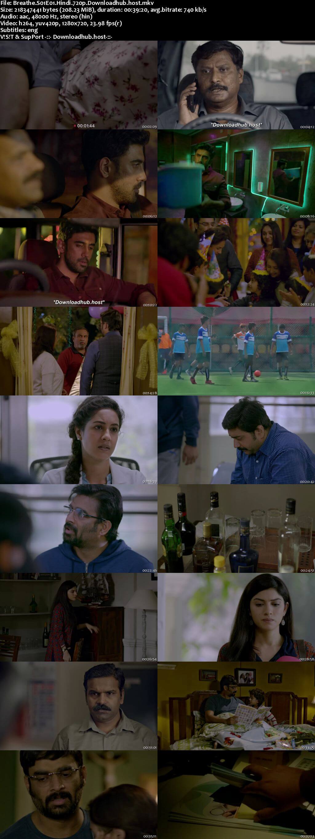 Breathe 2018 Hindi Season 01 Complete 720p HDRip ESubs