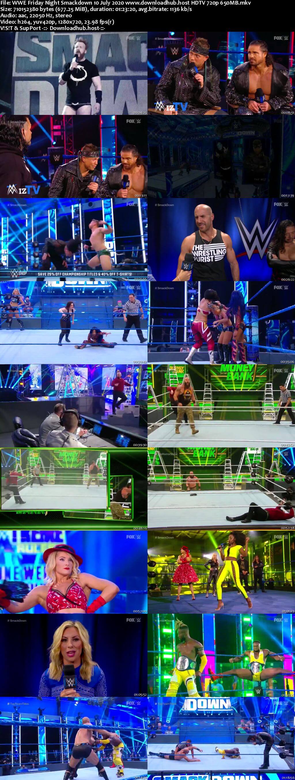 WWE Friday Night Smackdown 10th July 2020 720p 300MB HDTV 480p