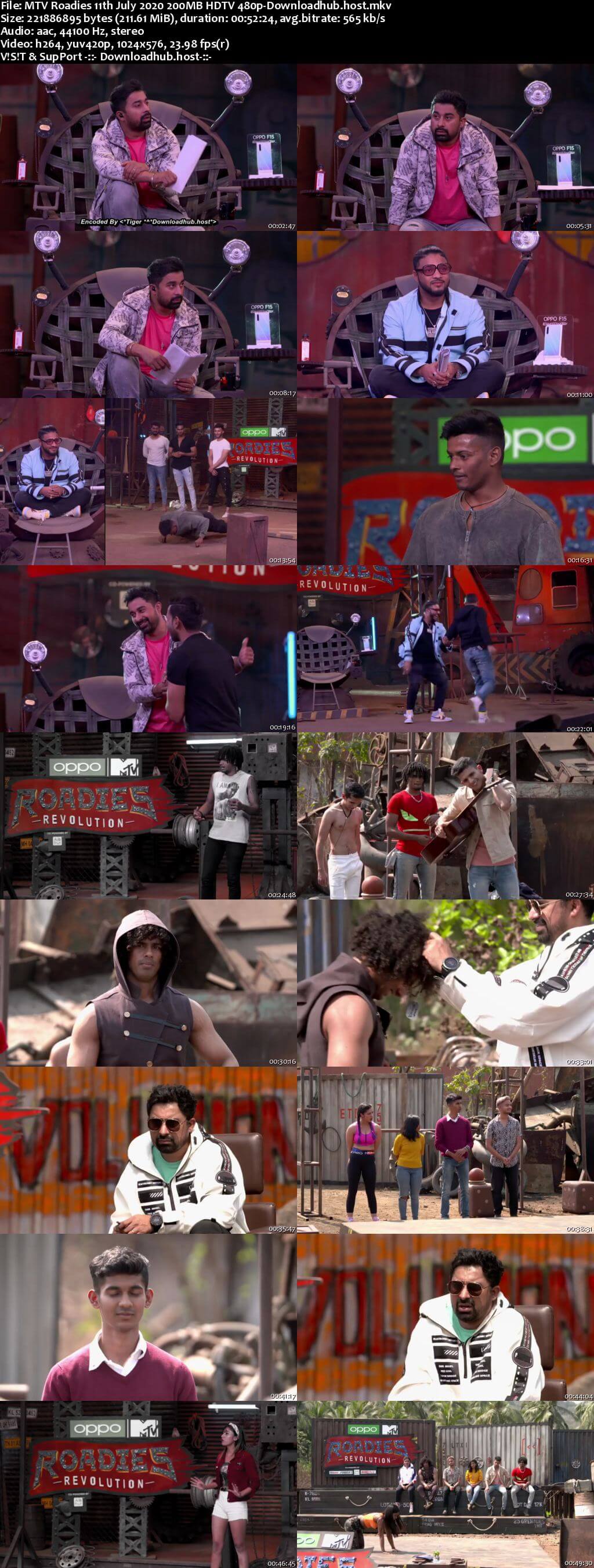 MTV Roadies 11th July 2020 200MB HDTV 480p