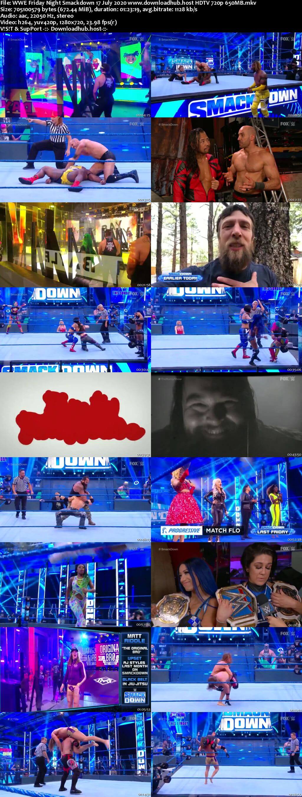 WWE Friday Night Smackdown 17th July 2020 720p 300MB HDTV 480p