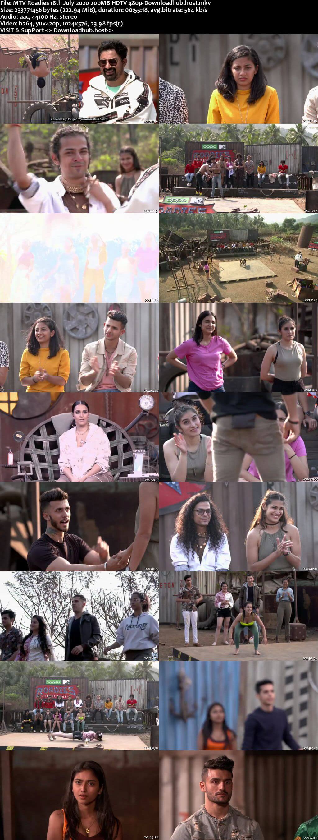 MTV Roadies 18th July 2020 200MB HDTV 480p