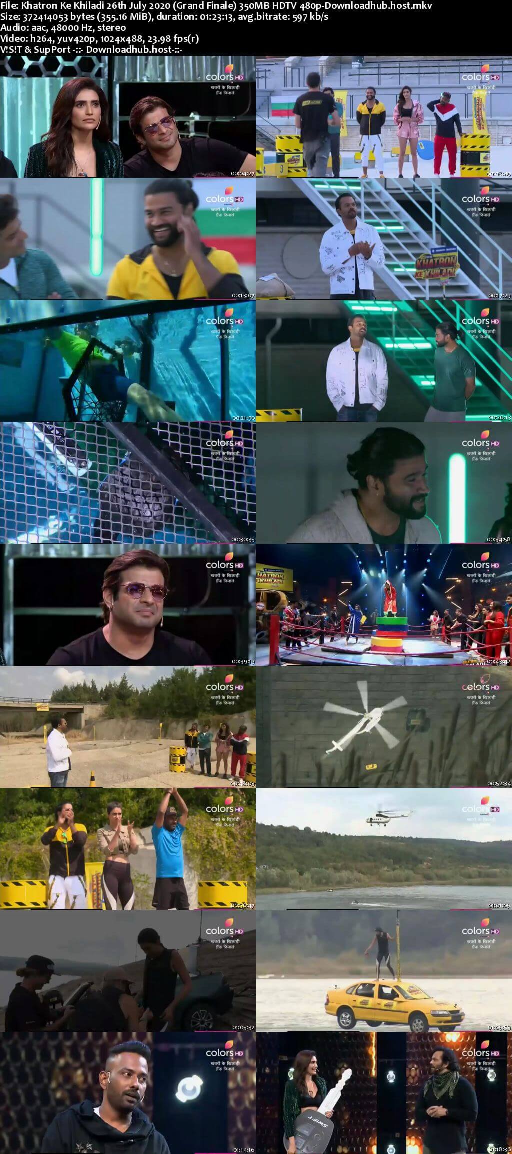 Khatron Ke Khiladi 26th July 2020 (Grand Finale) 350MB HDTV 480p